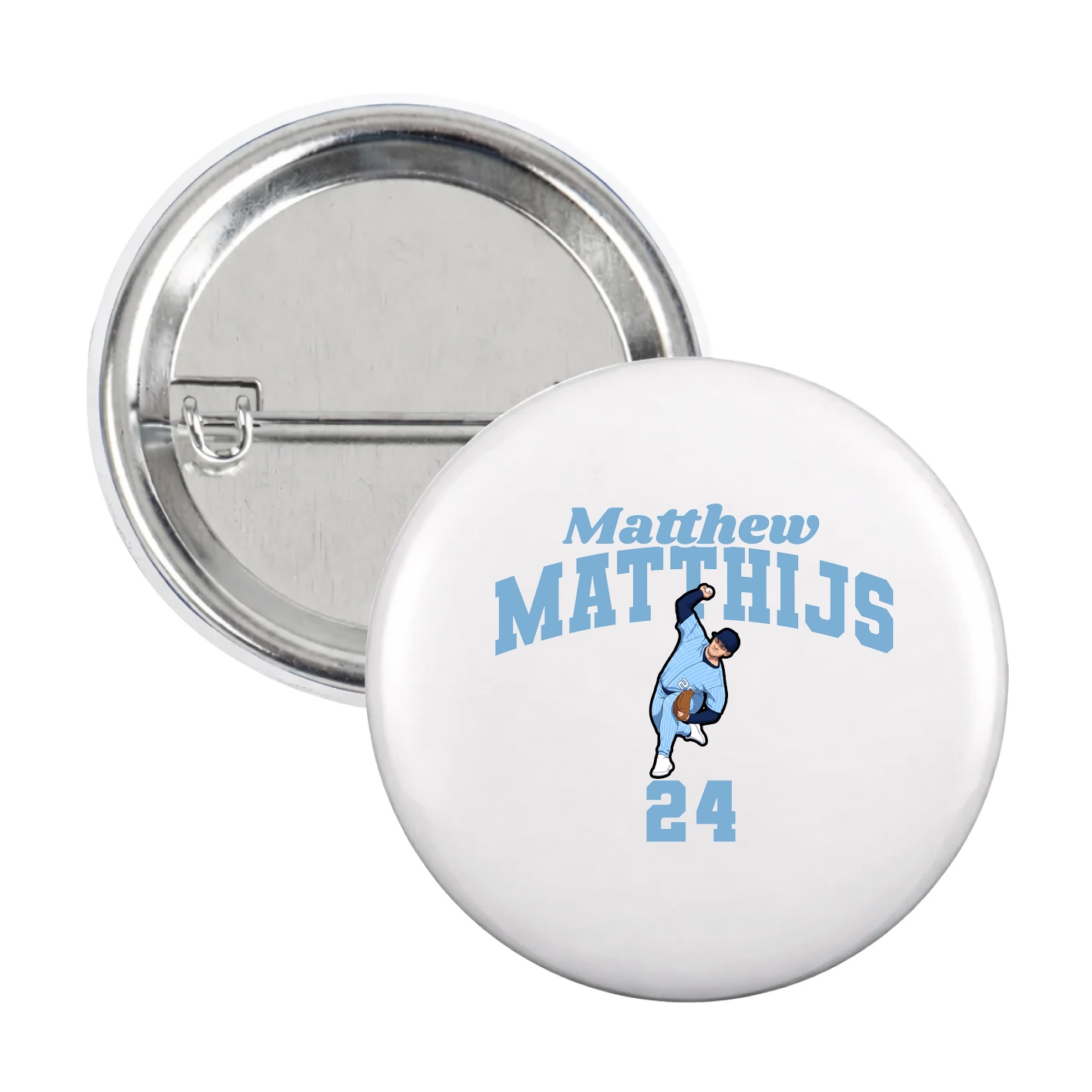 Game Day Button — Signature Arch in White