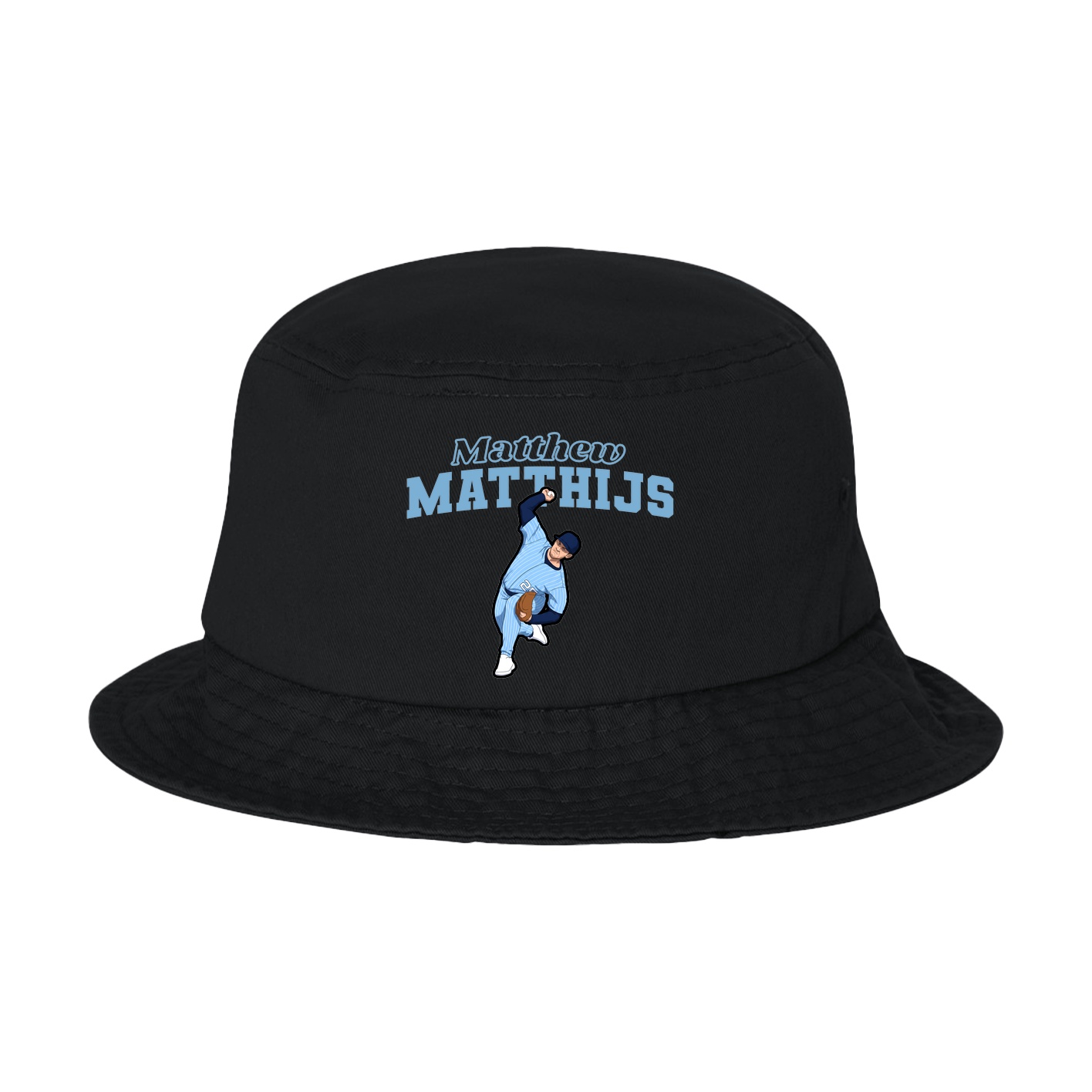 Bucket Cap — Name Arch in Black