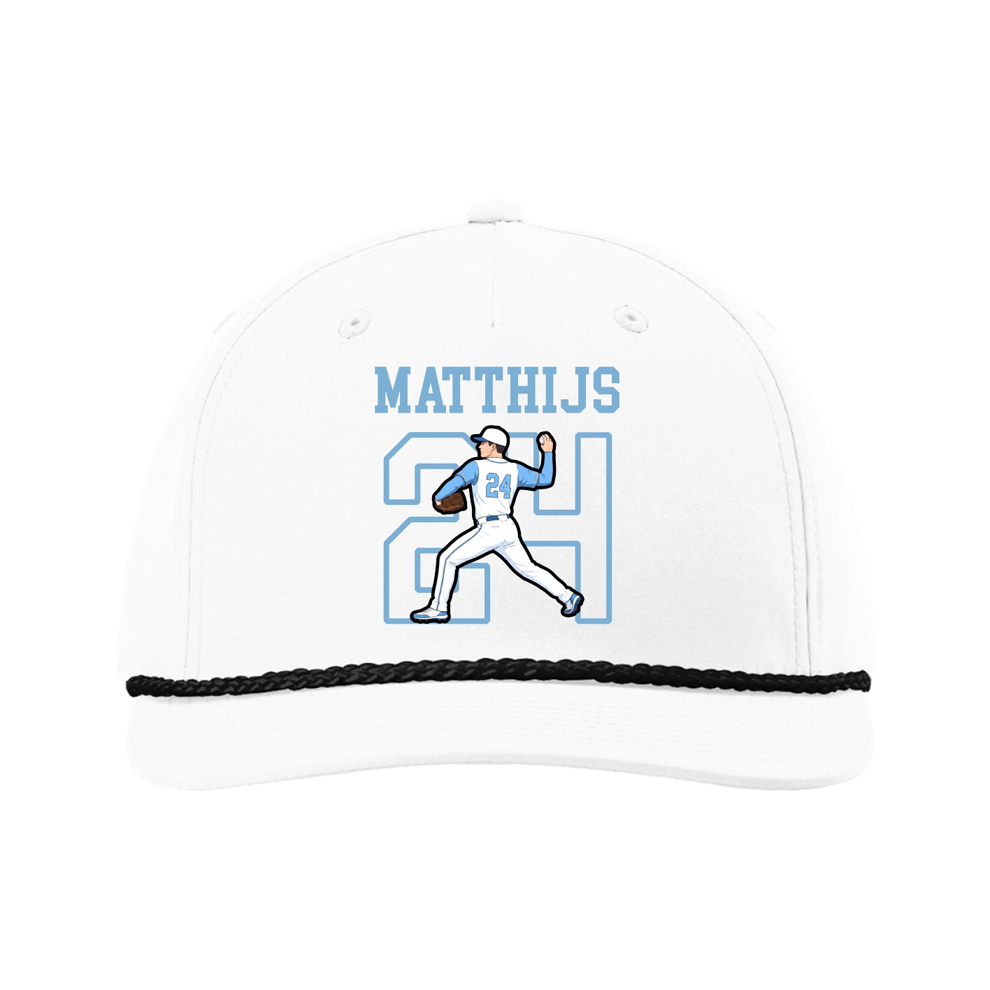 Five-Panel Classic Rope Cap — Shirsey in White