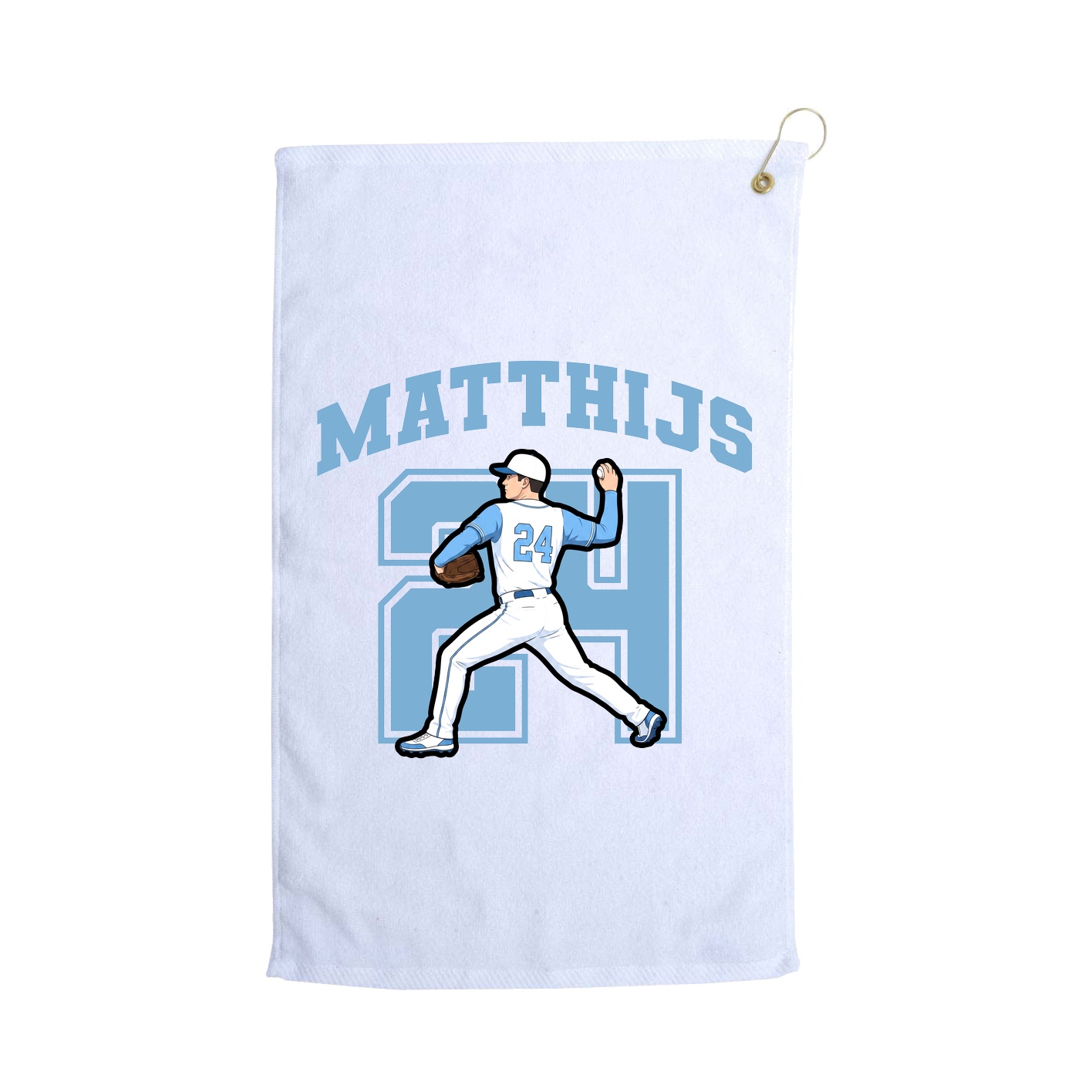 Golf Towel — Number in White