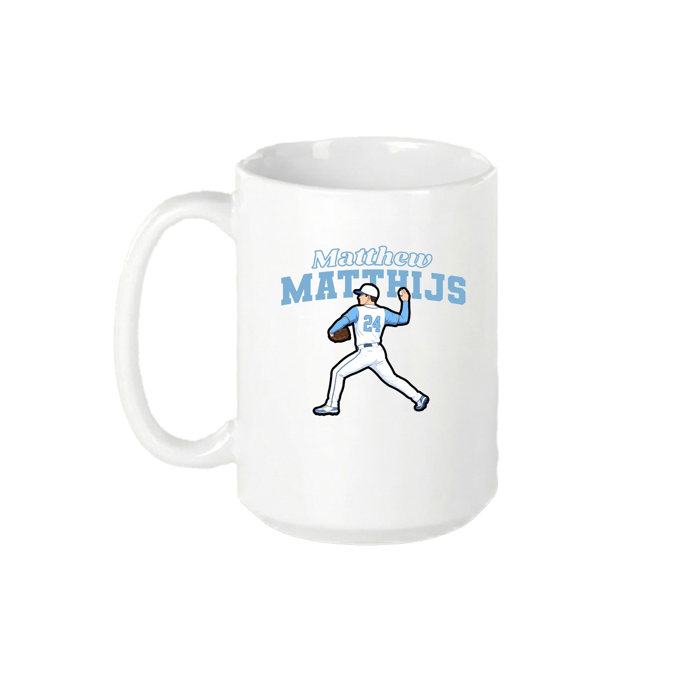 15oz Coffee Mug — Name Arch in White