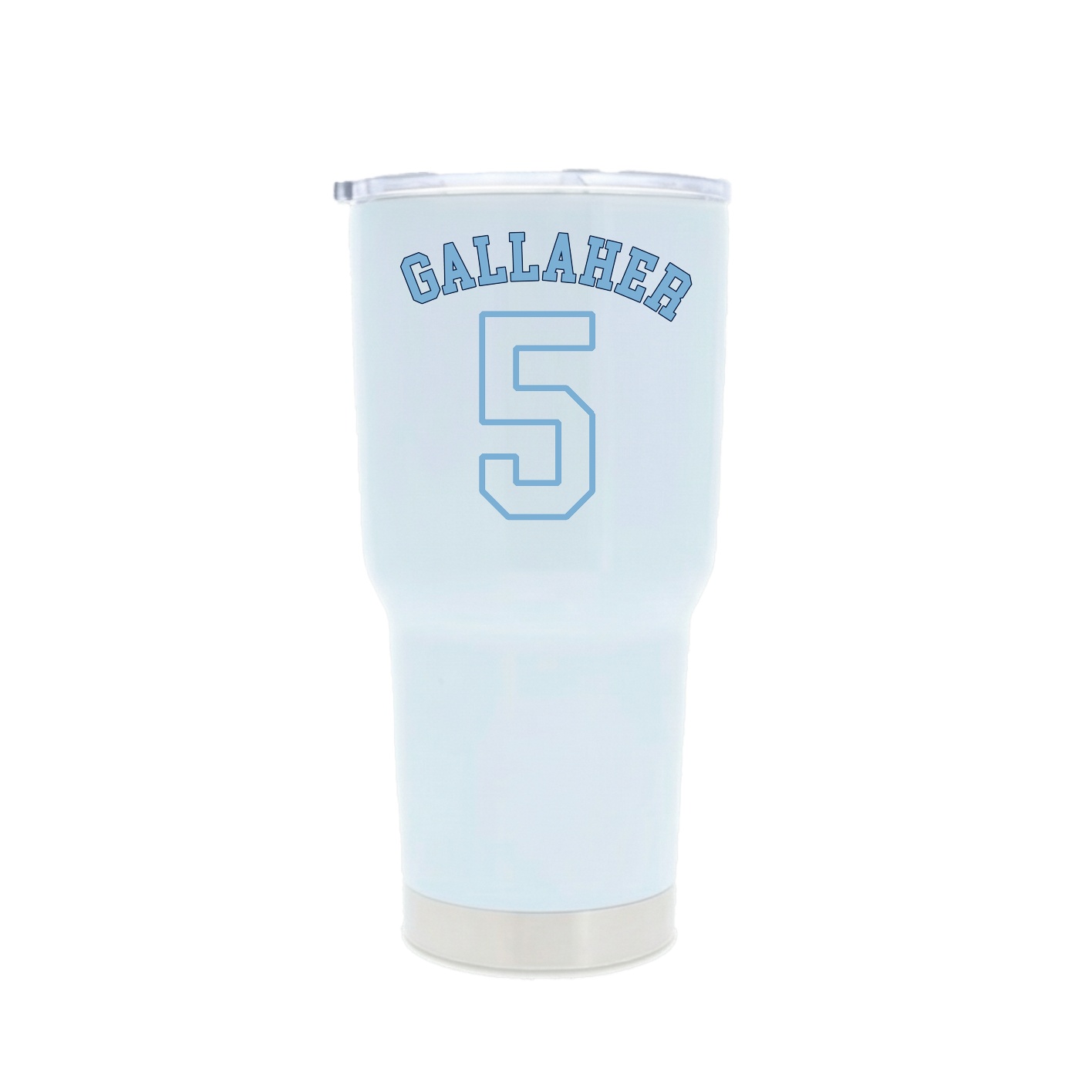 30oz Stainless Steel Tumbler — Shirsey Arch in White