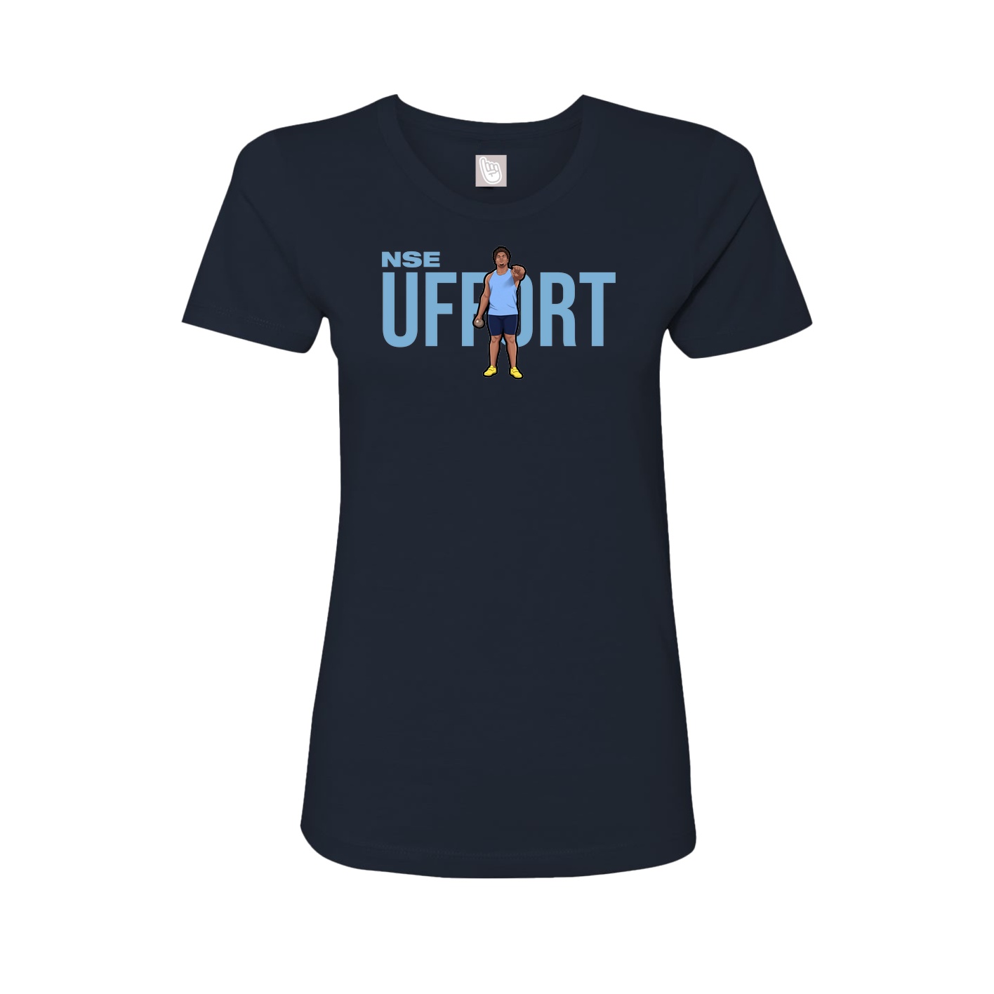 Fitted Women's Tee — Player Name in Navy