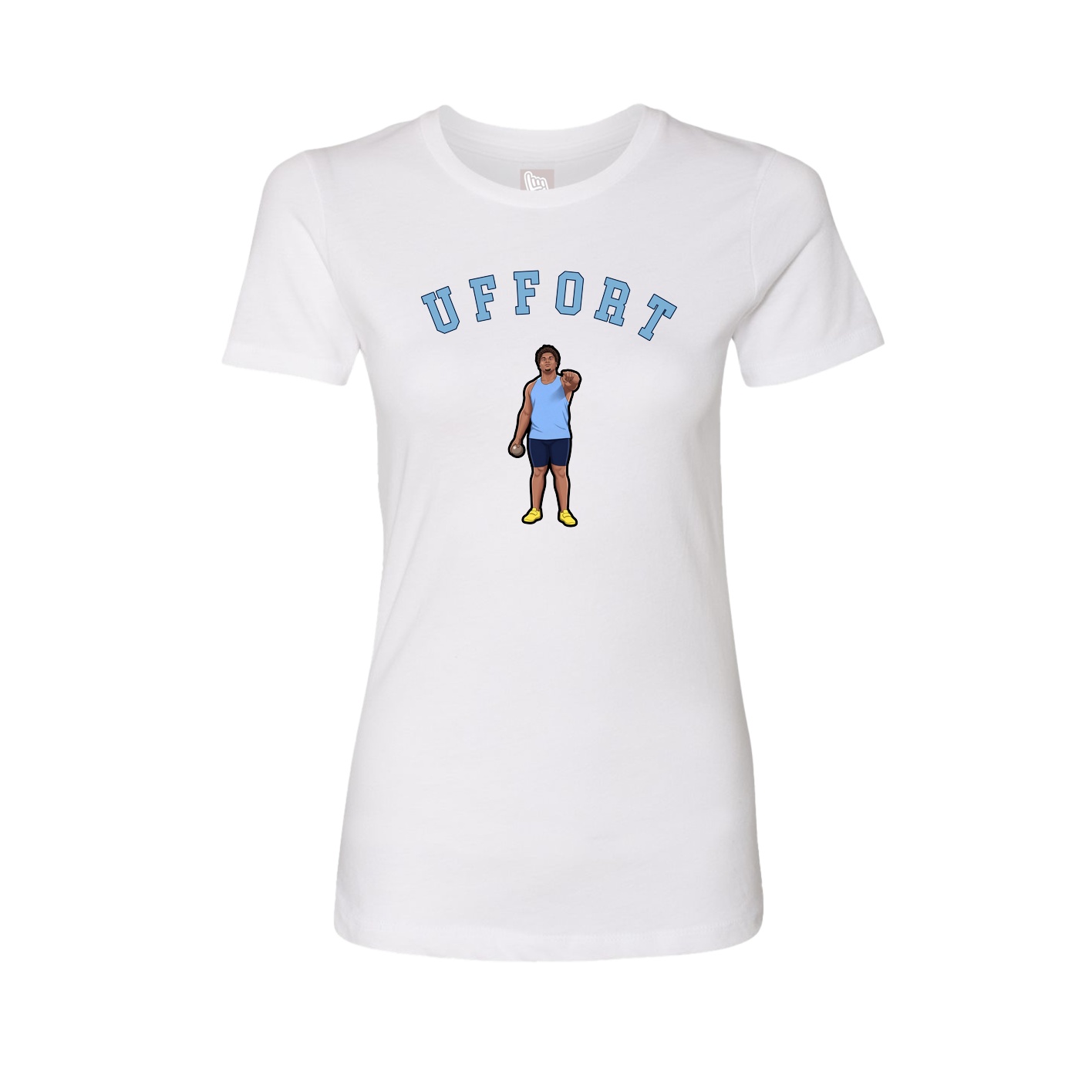 Fitted Women's Tee — Shirsey Arch in White