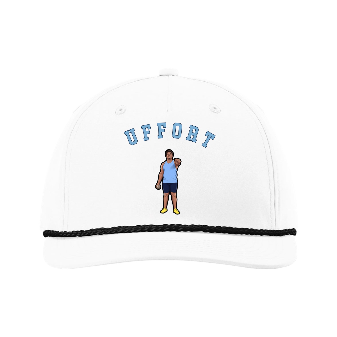 Five-Panel Classic Rope Cap — Shirsey Arch in White