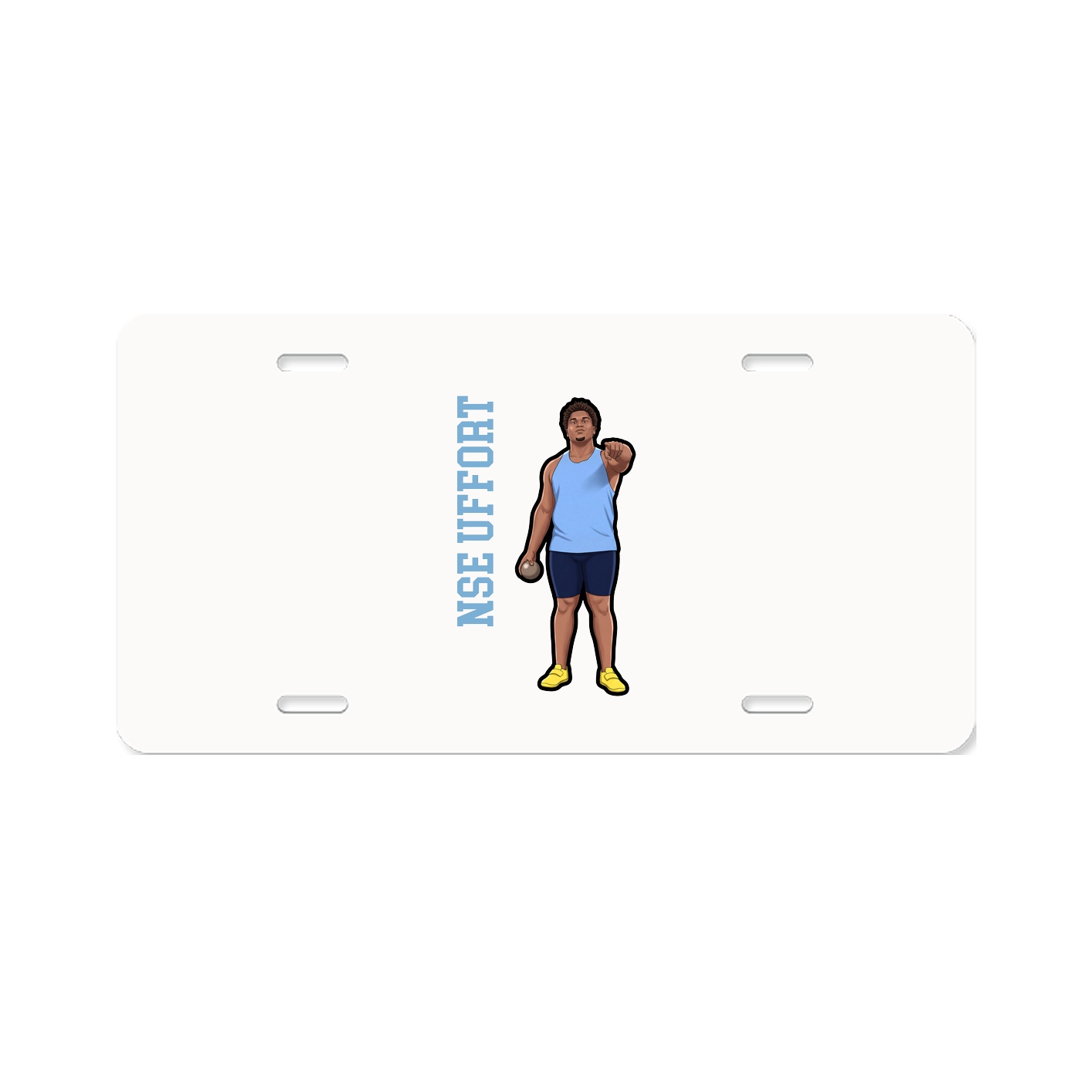 License Plate — Name Vertical in Classic