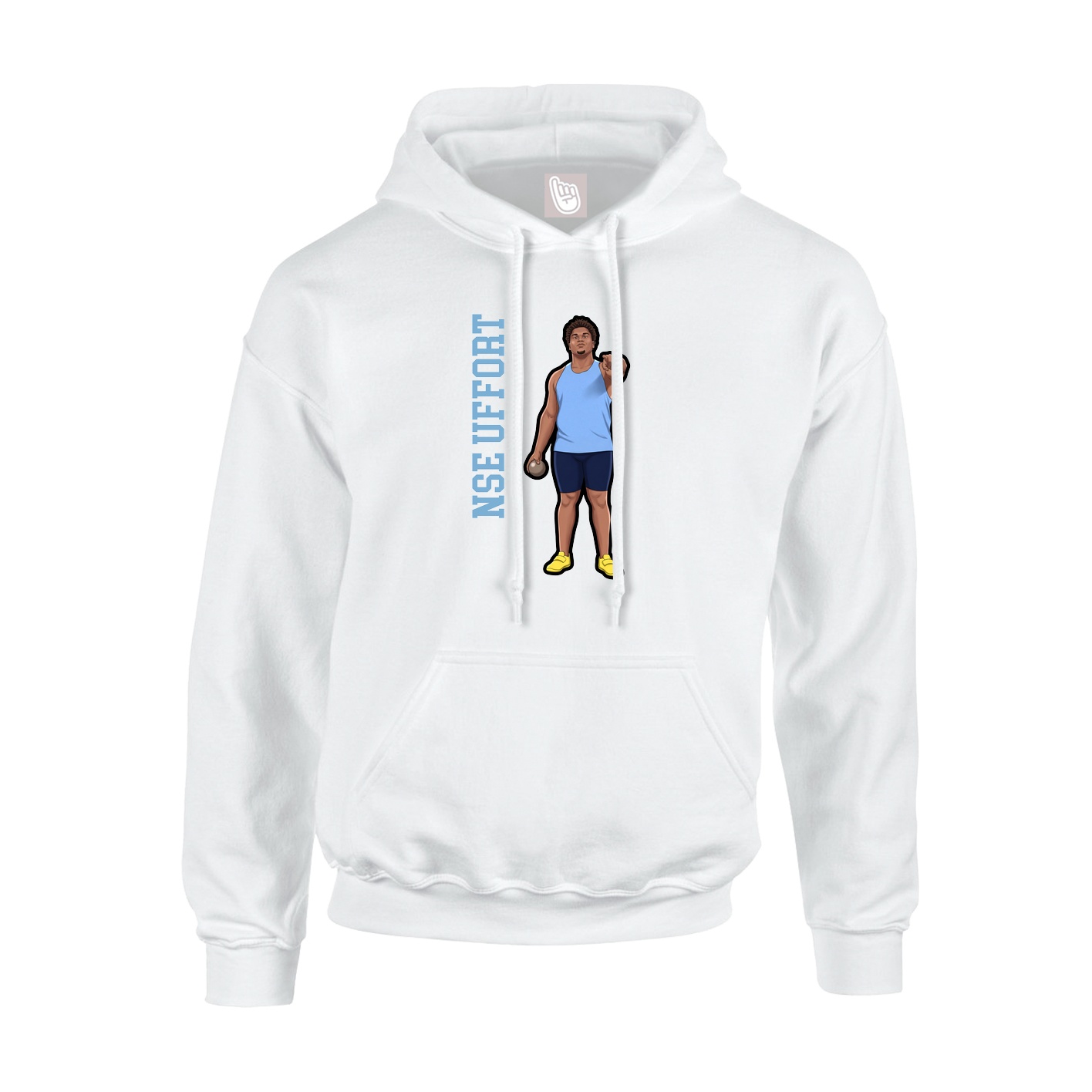 Hoodie — Name Vertical in White