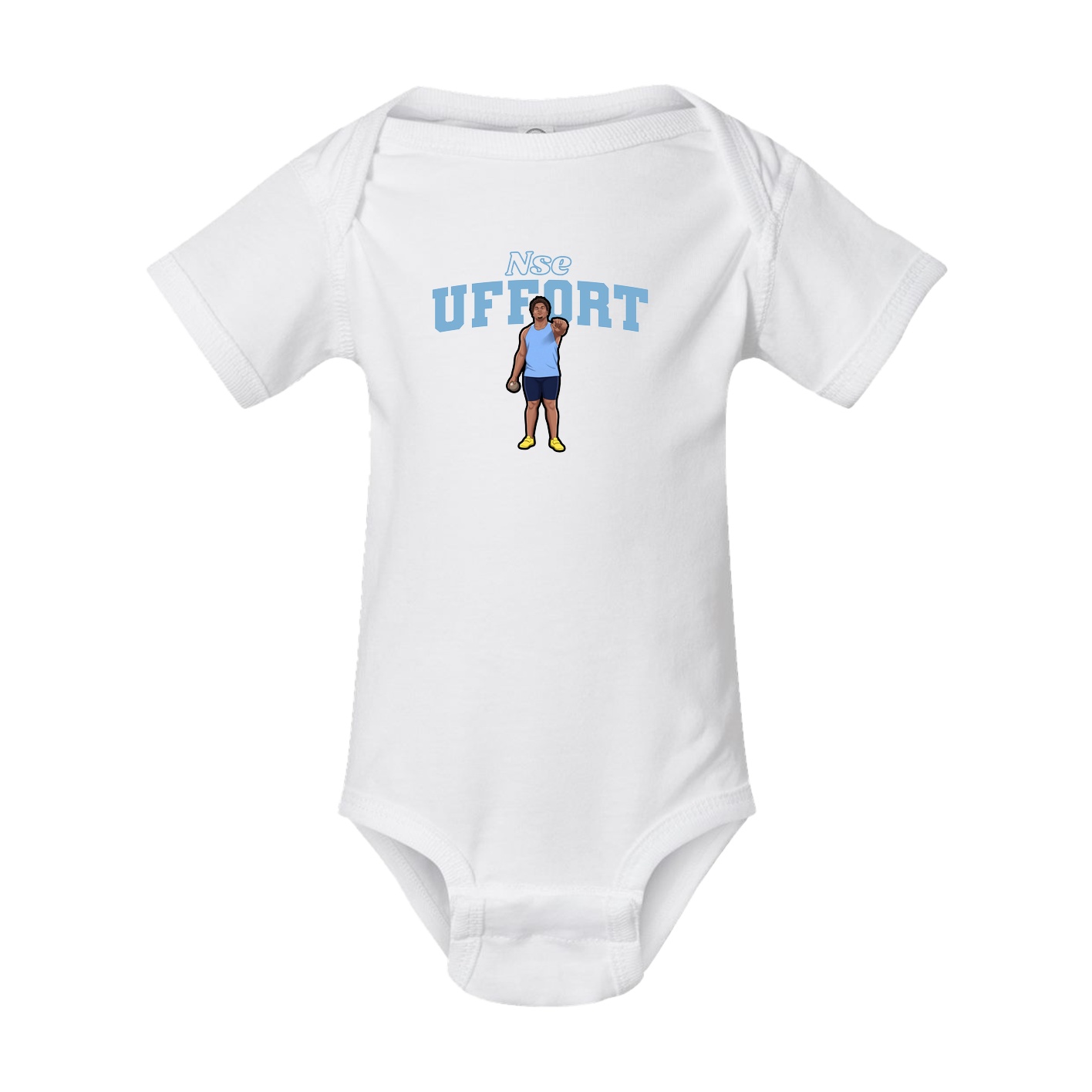 Baby Onesie — Name Arch in White