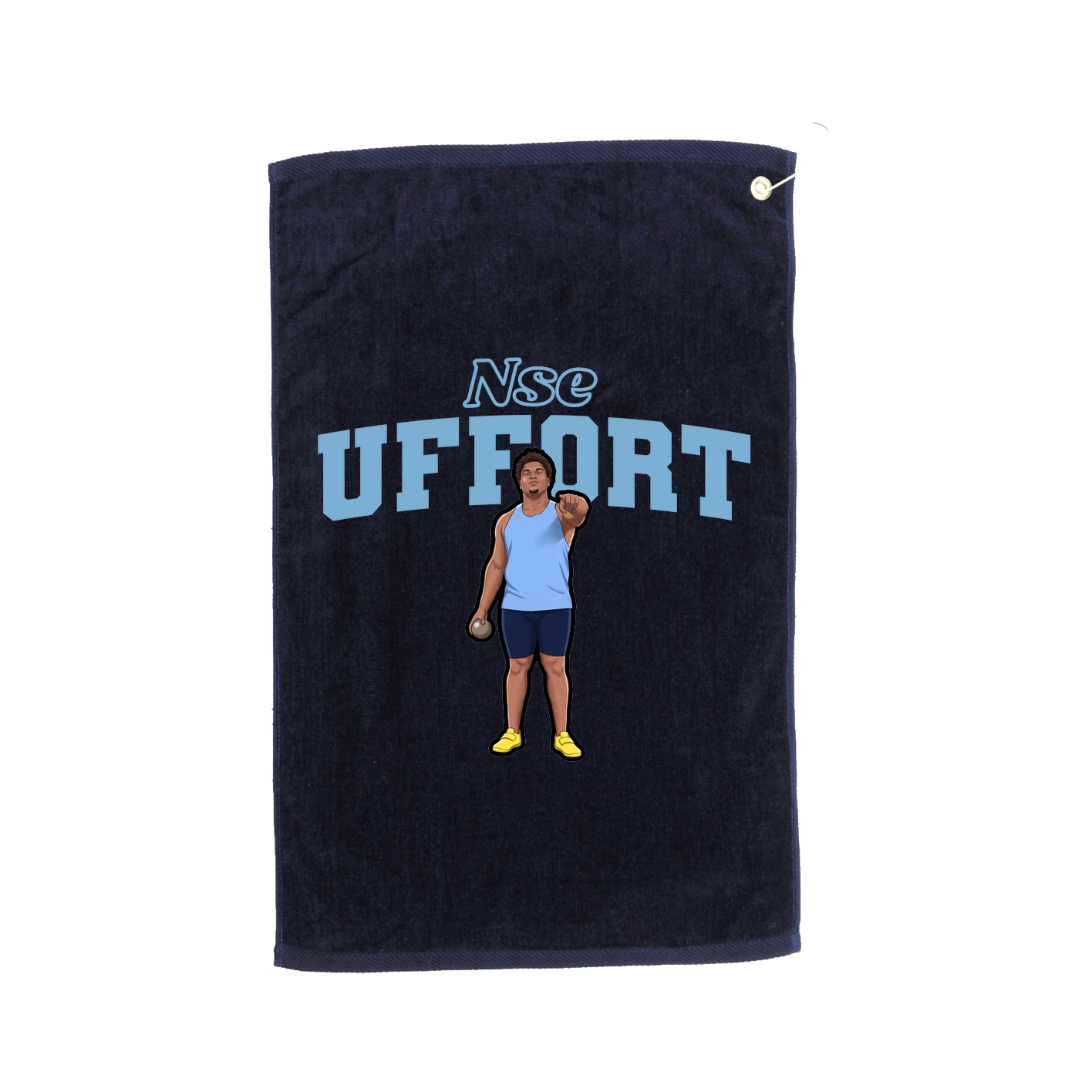 Golf Towel — Name Arch in Navy