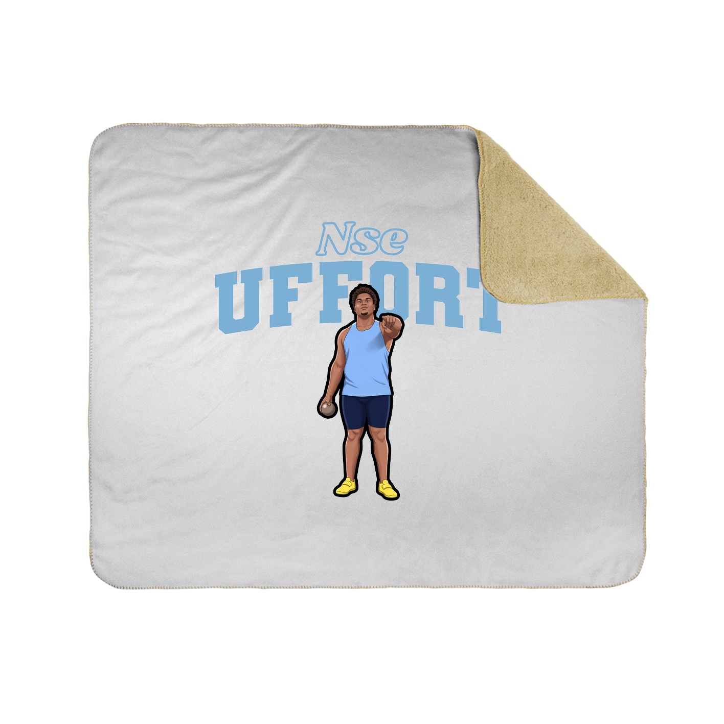 Throw Blanket — Name Arch in White