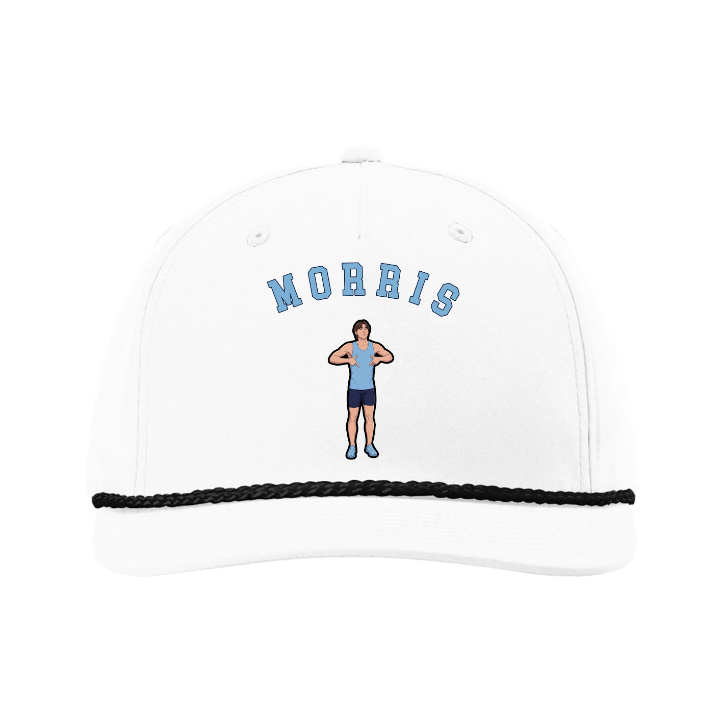 Five-Panel Classic Rope Cap — Shirsey Arch in White