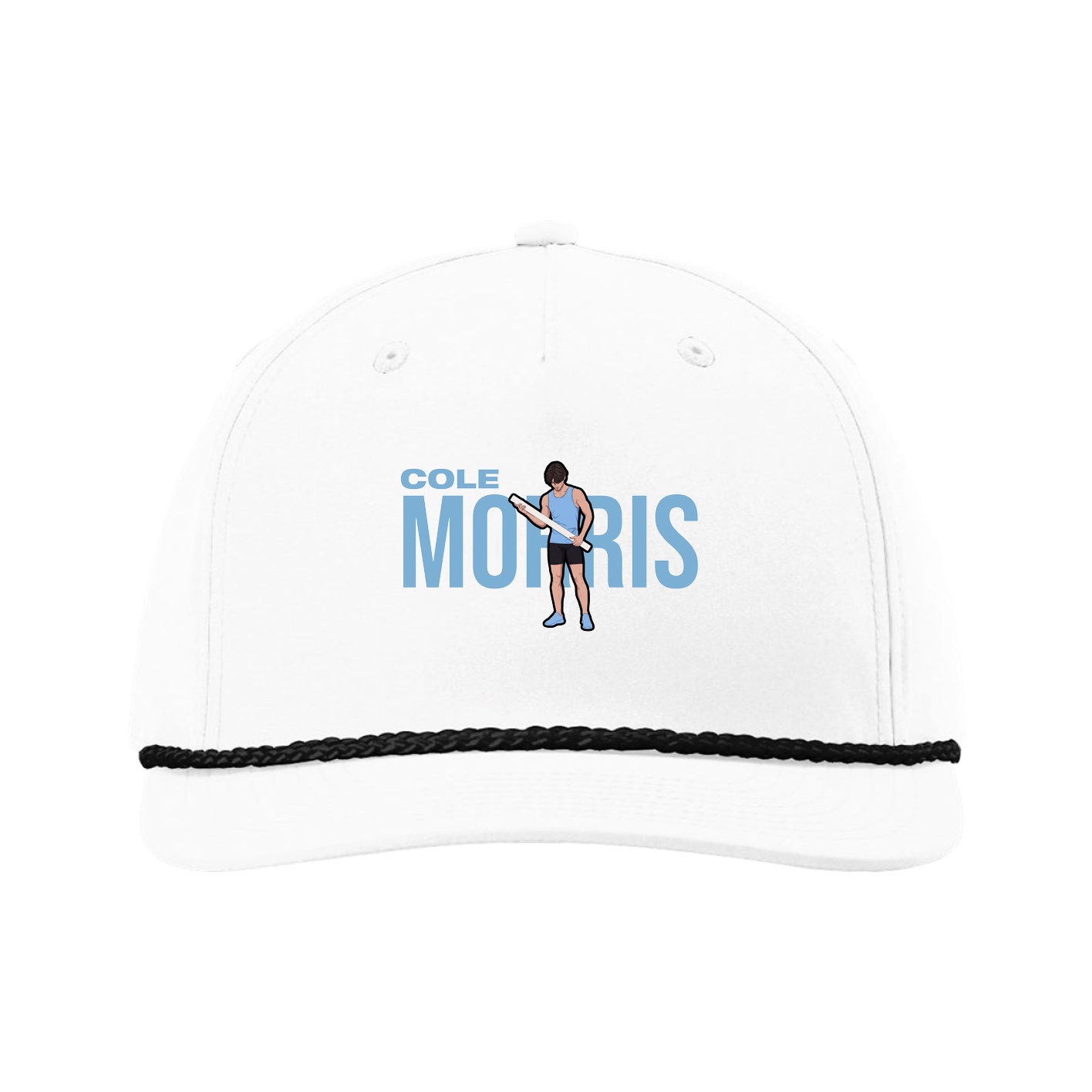 Five-Panel Classic Rope Cap — Player Name in White