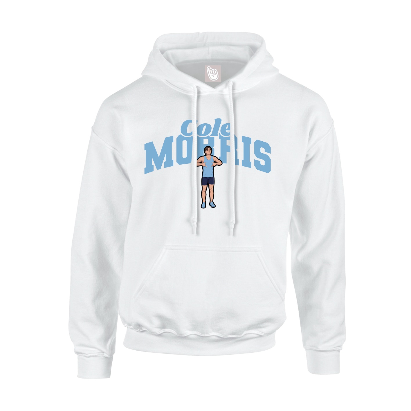Youth Hoodie — Signature Arch in White