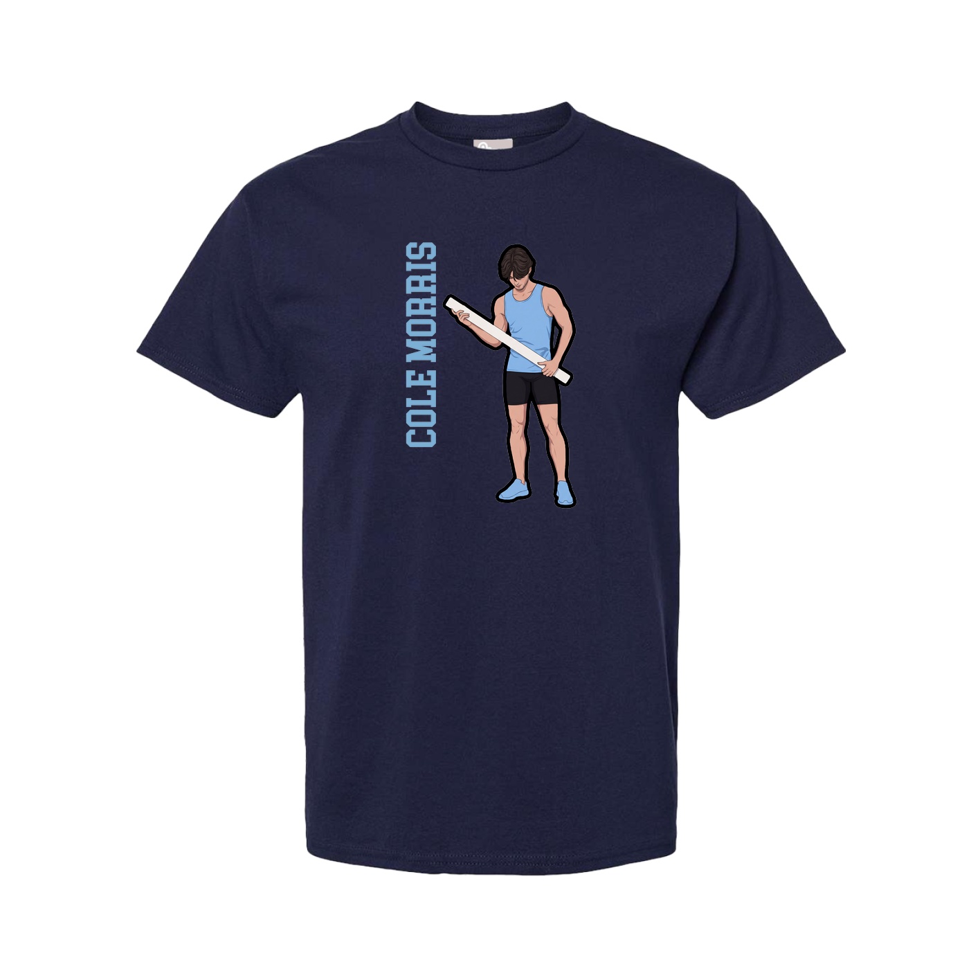 Youth Tee — Name Vertical in Navy