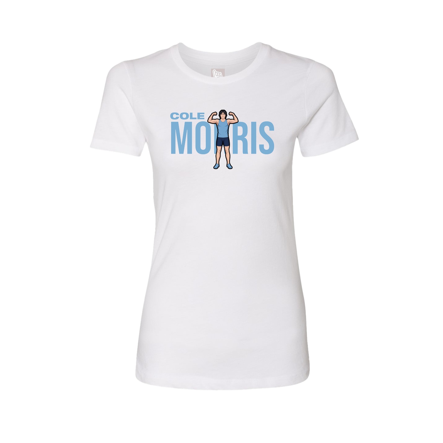 Fitted Women's Tee — Player Name in White