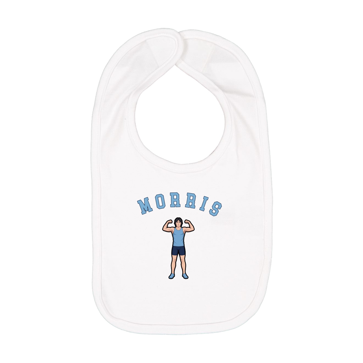 Infant Bib — Shirsey Arch in White