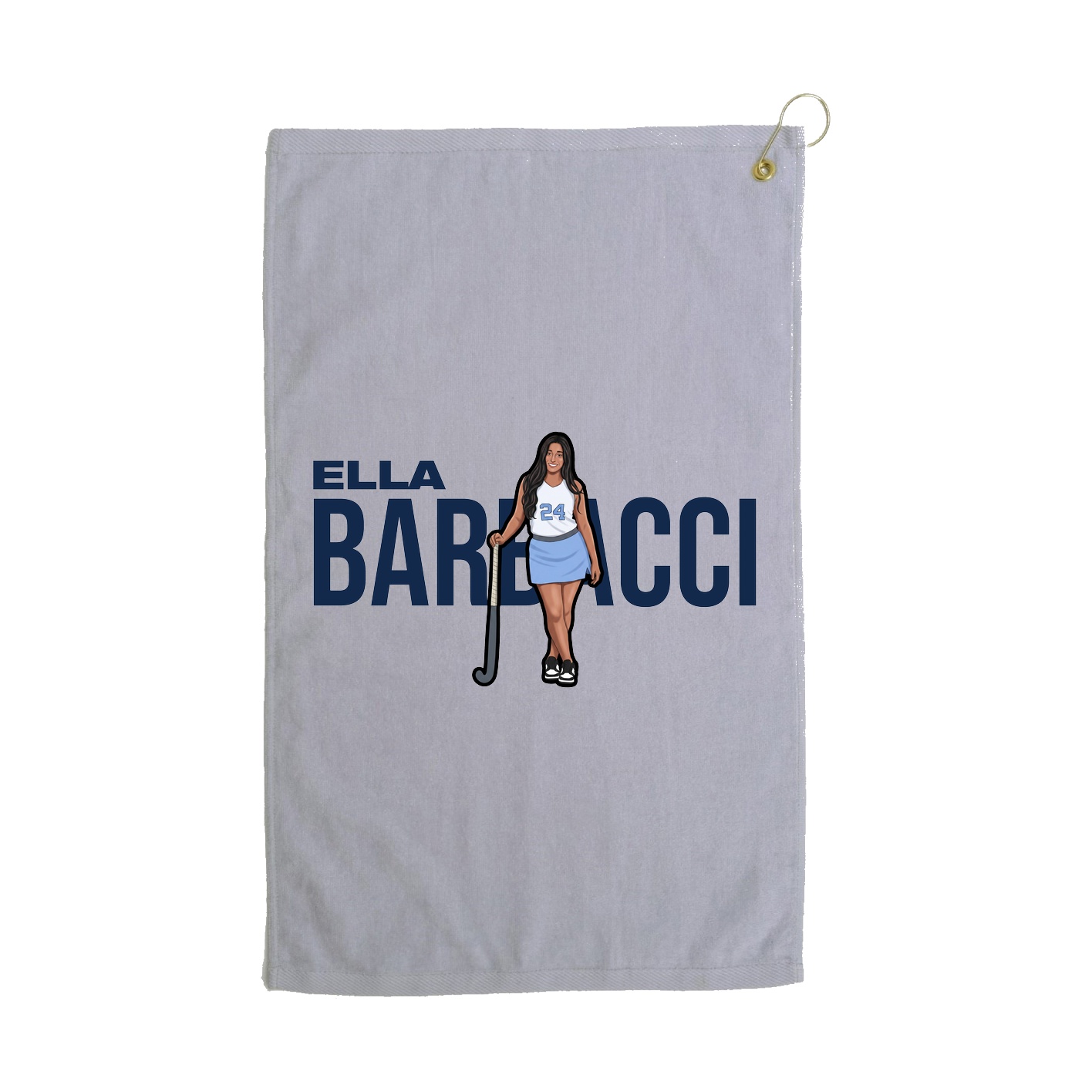 Golf Towel — Player Name in Grey