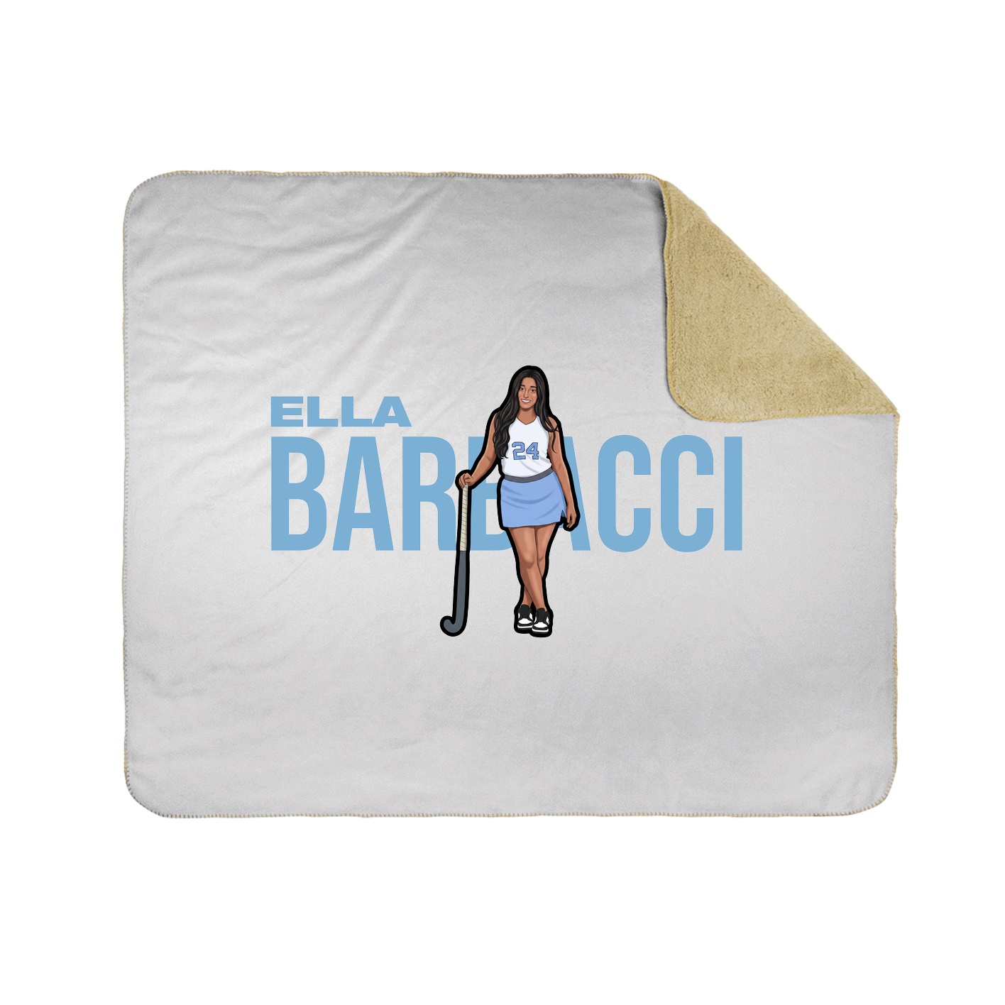 Throw Blanket — Player Name in White