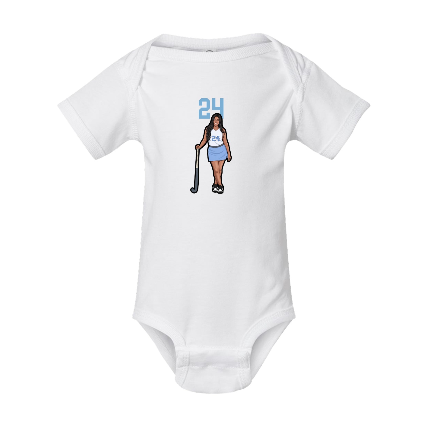 Baby Onesie — Number Top in White