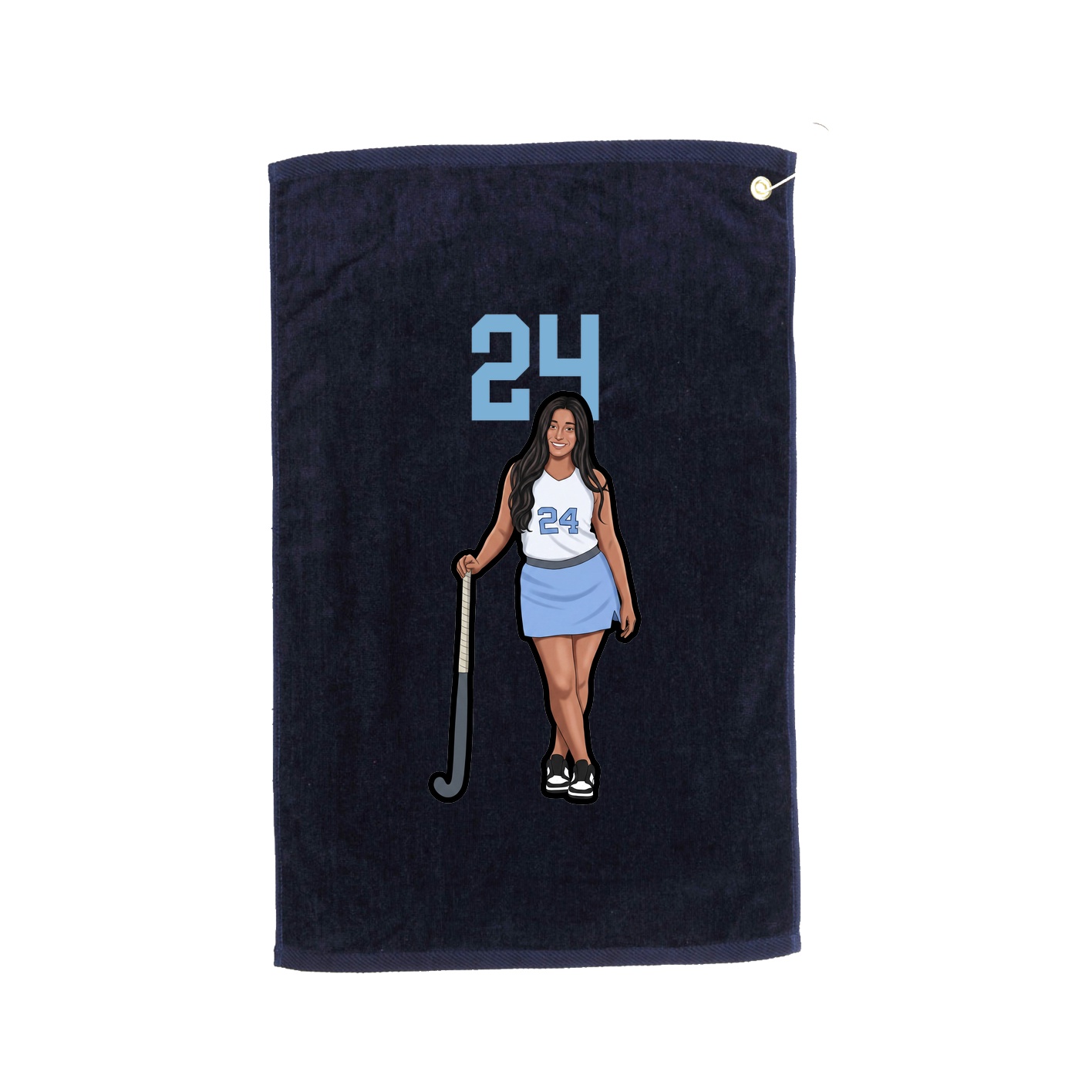 Golf Towel — Number Top in Navy