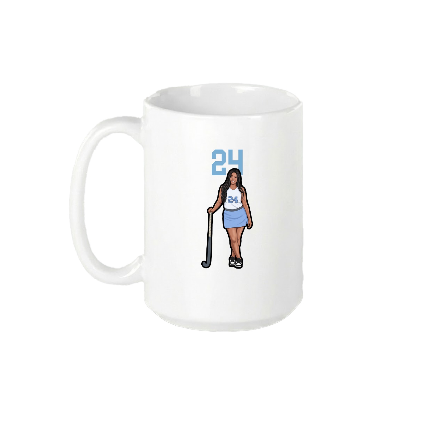 15oz Coffee Mug — Number Top in White