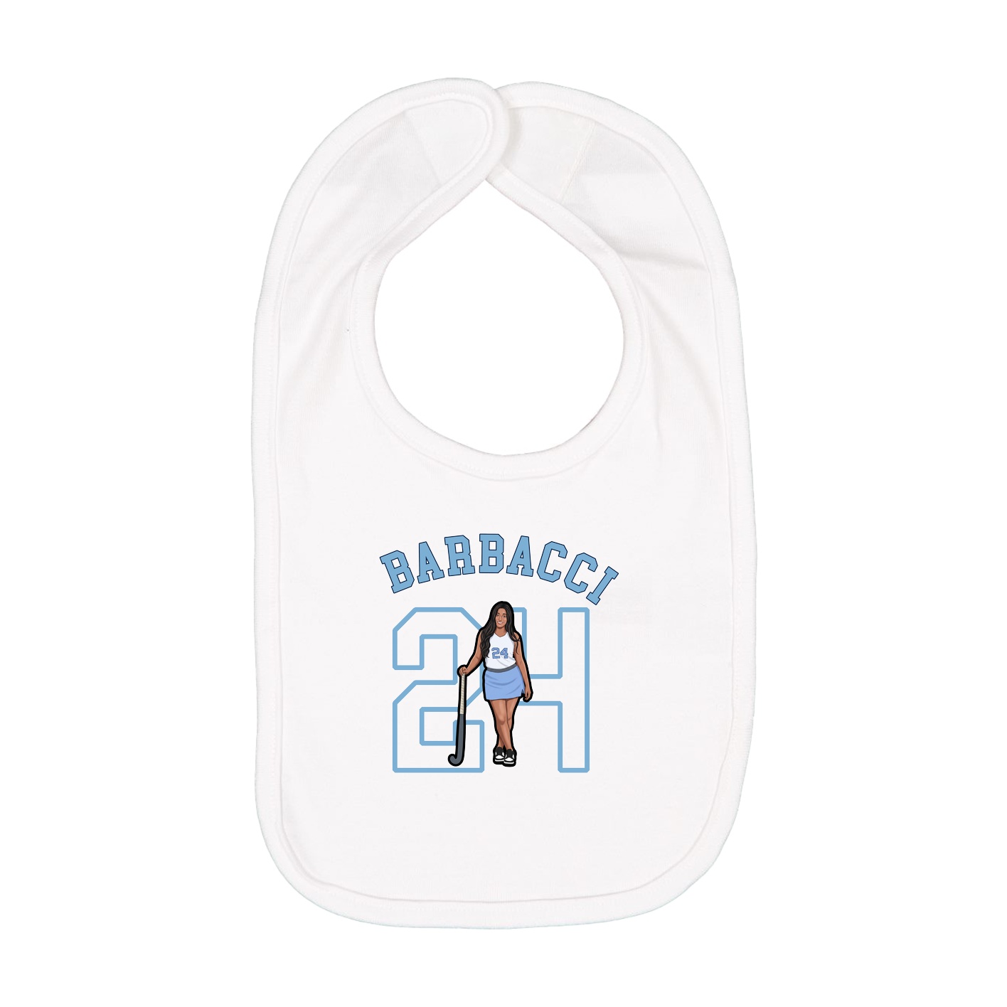 Infant Bib — Shirsey Arch in White