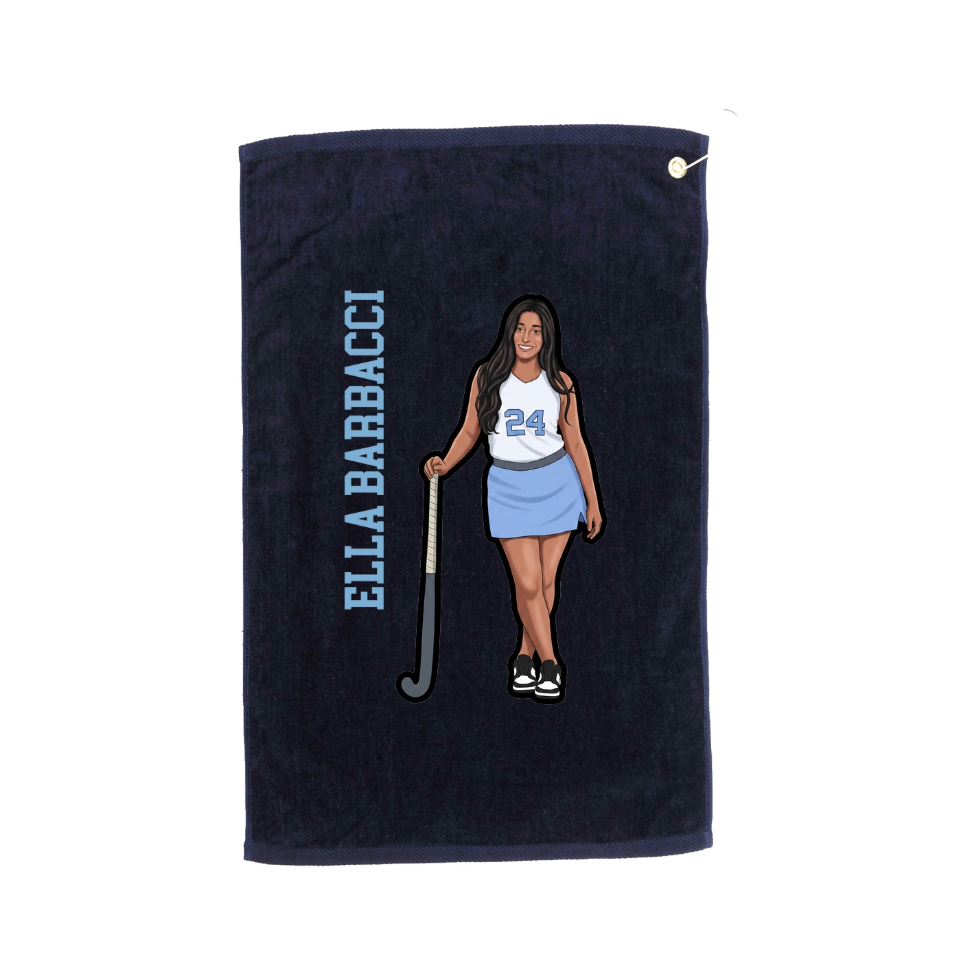 Golf Towel — Name Vertical in Navy