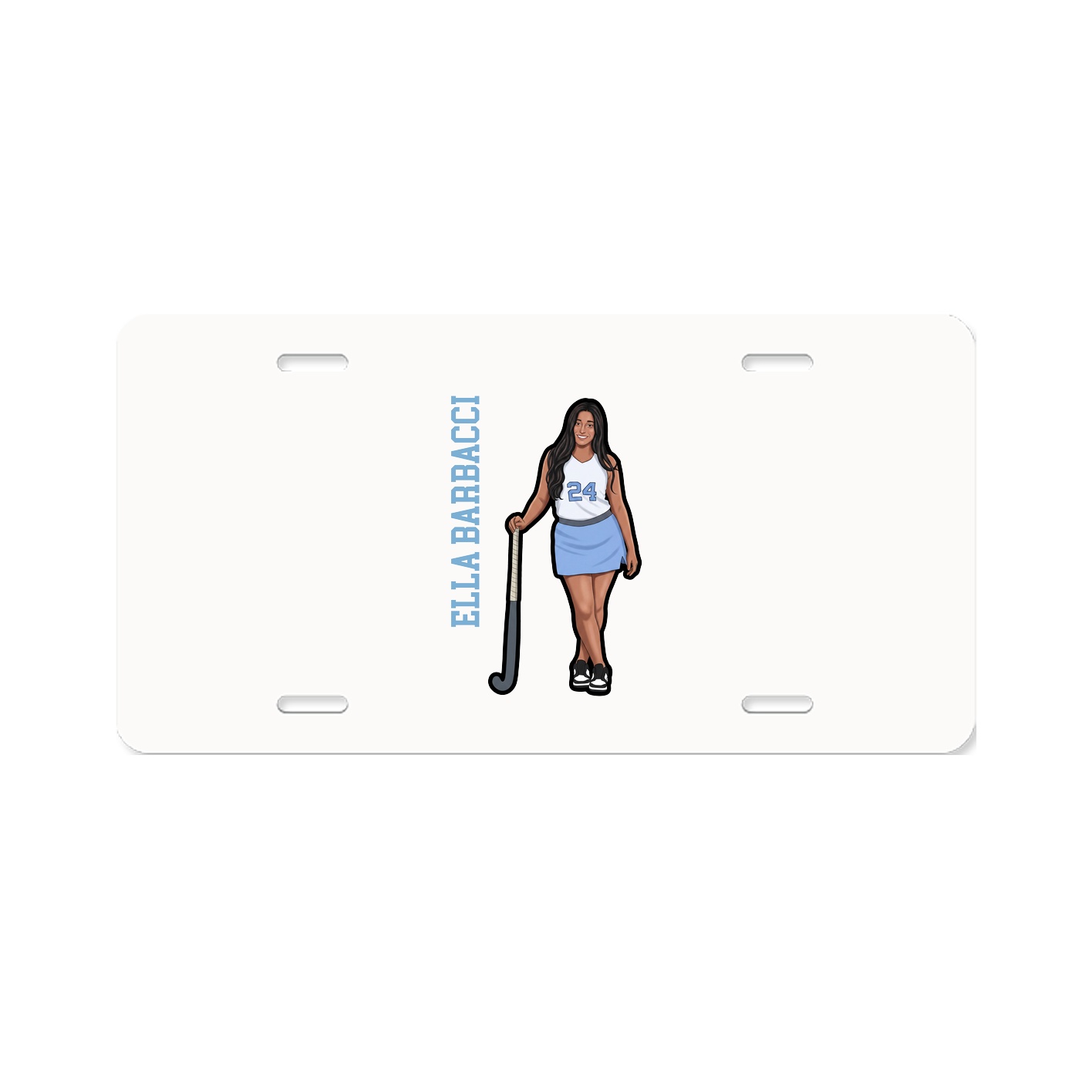 License Plate — Name Vertical in Classic