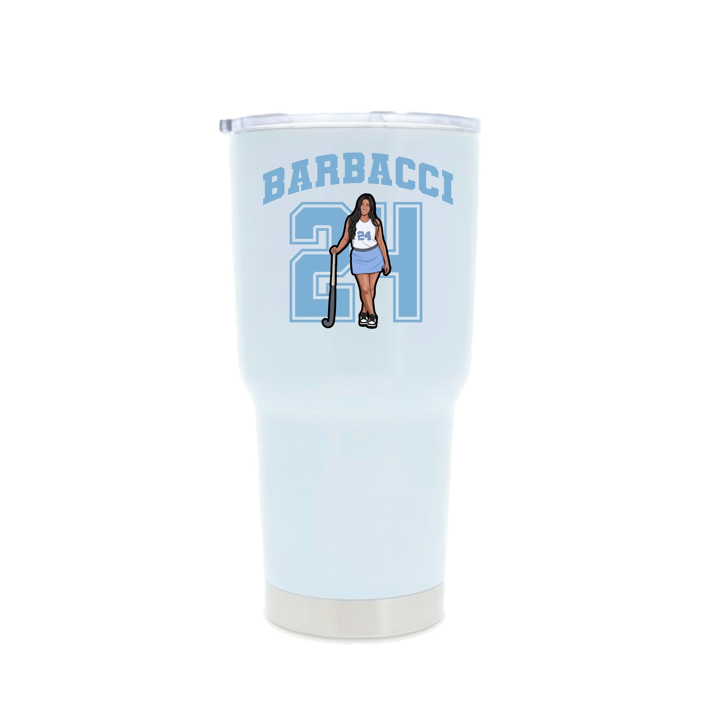 30oz Stainless Steel Tumbler — Number in White