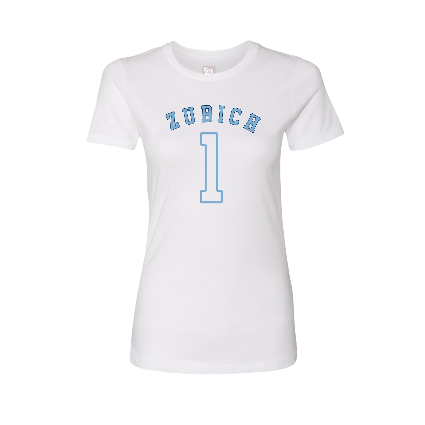 Fitted Women's Tee — Shirsey Arch in White