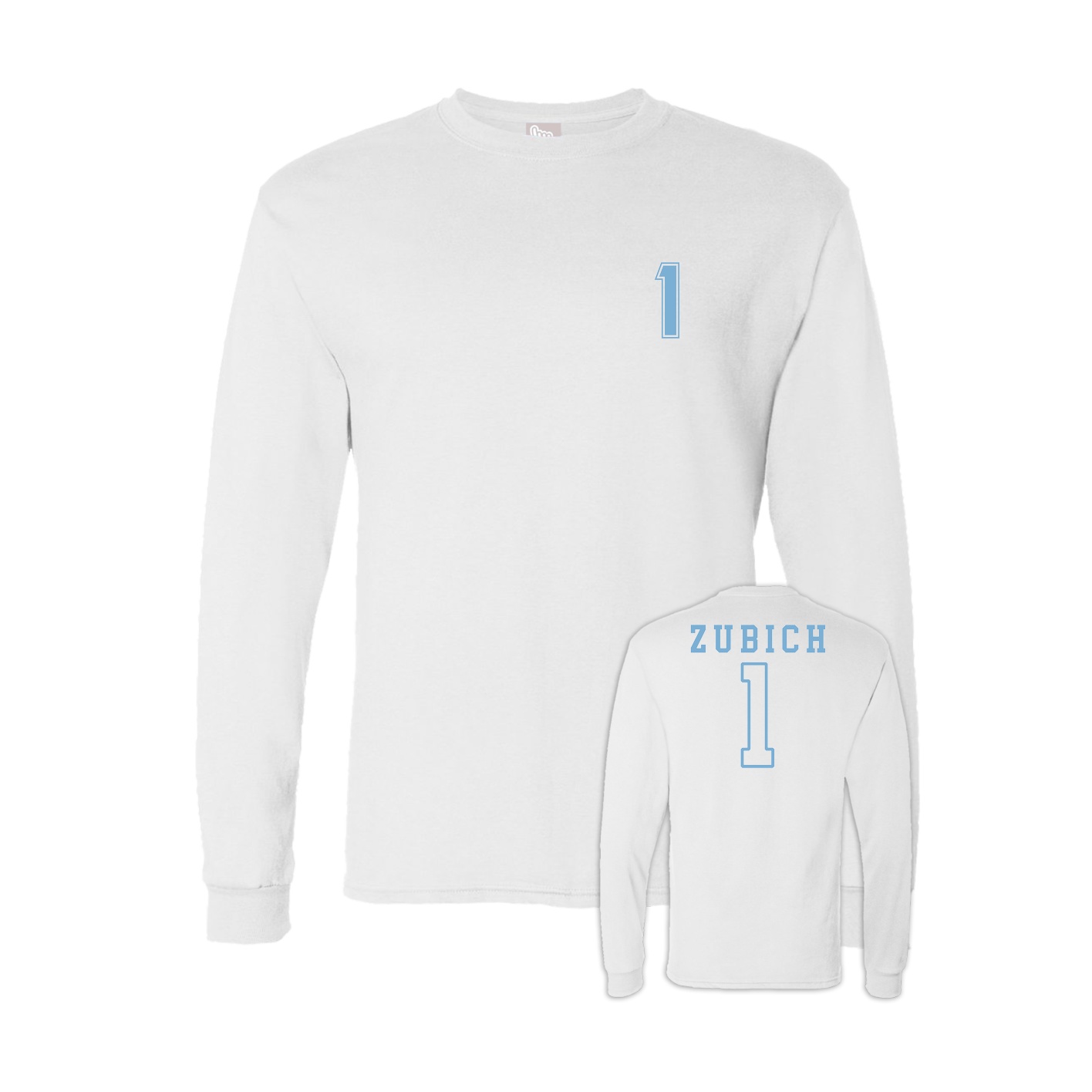 Long Sleeve Tee — Chest Back in White