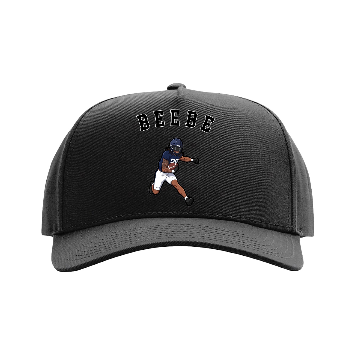 Full Fabric Five-Panel Champ Cap — Shirsey Arch in Black