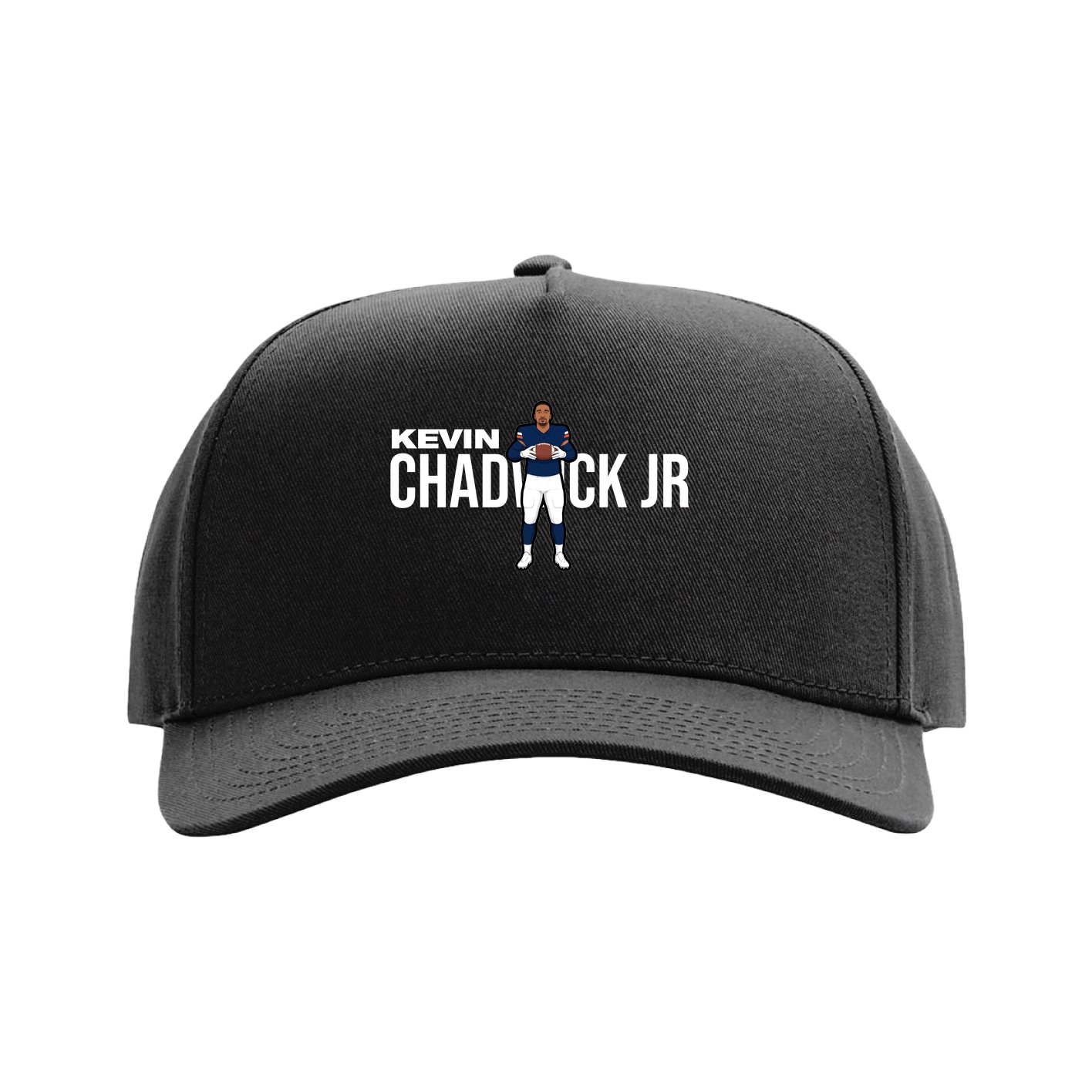 Full Fabric Five-Panel Champ Cap — Player Name in Black