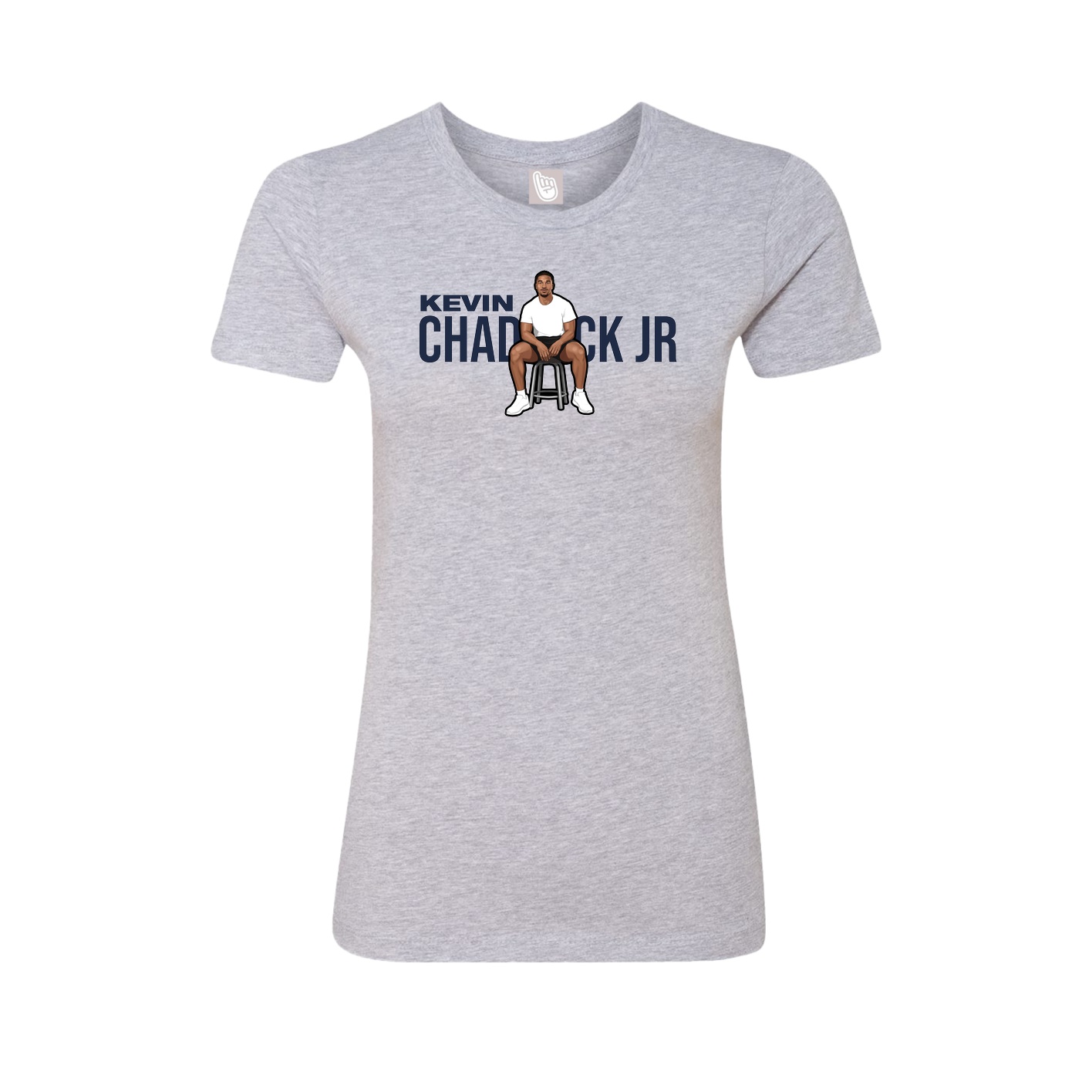 Fitted Women's Tee — Player Name in Grey