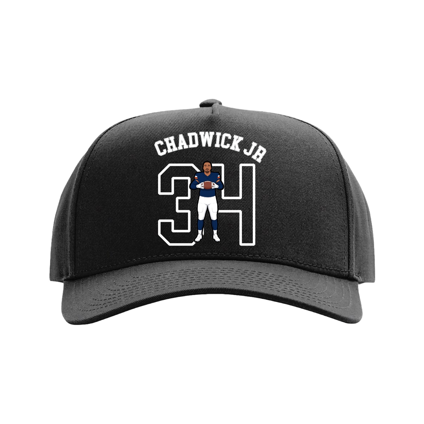 Full Fabric Five-Panel Champ Cap — Shirsey Arch in Black