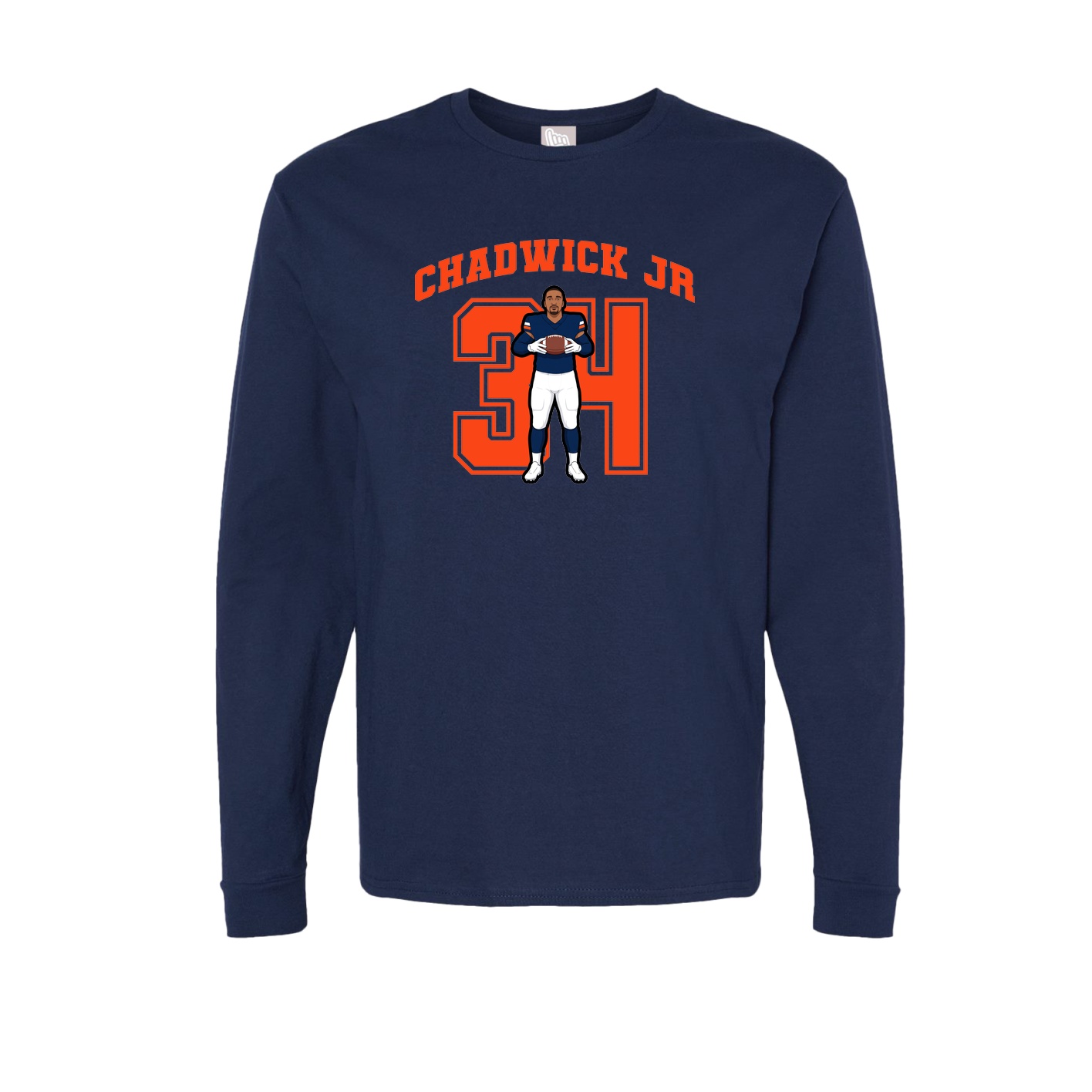Long Sleeve Tee — Number in Navy