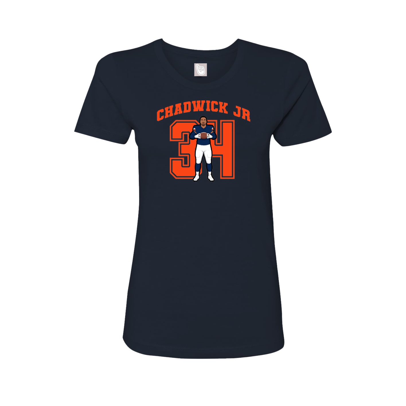 Fitted Women's Tee — Number in Navy