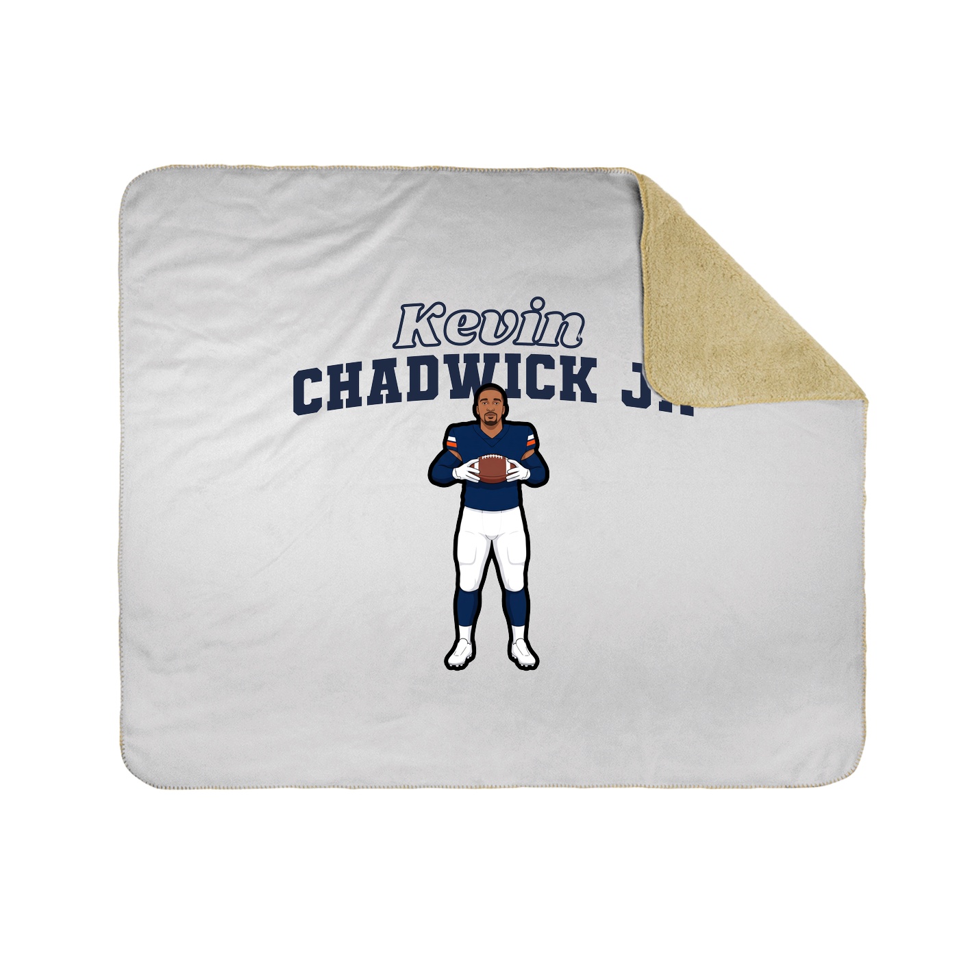 Throw Blanket — Name Arch in White