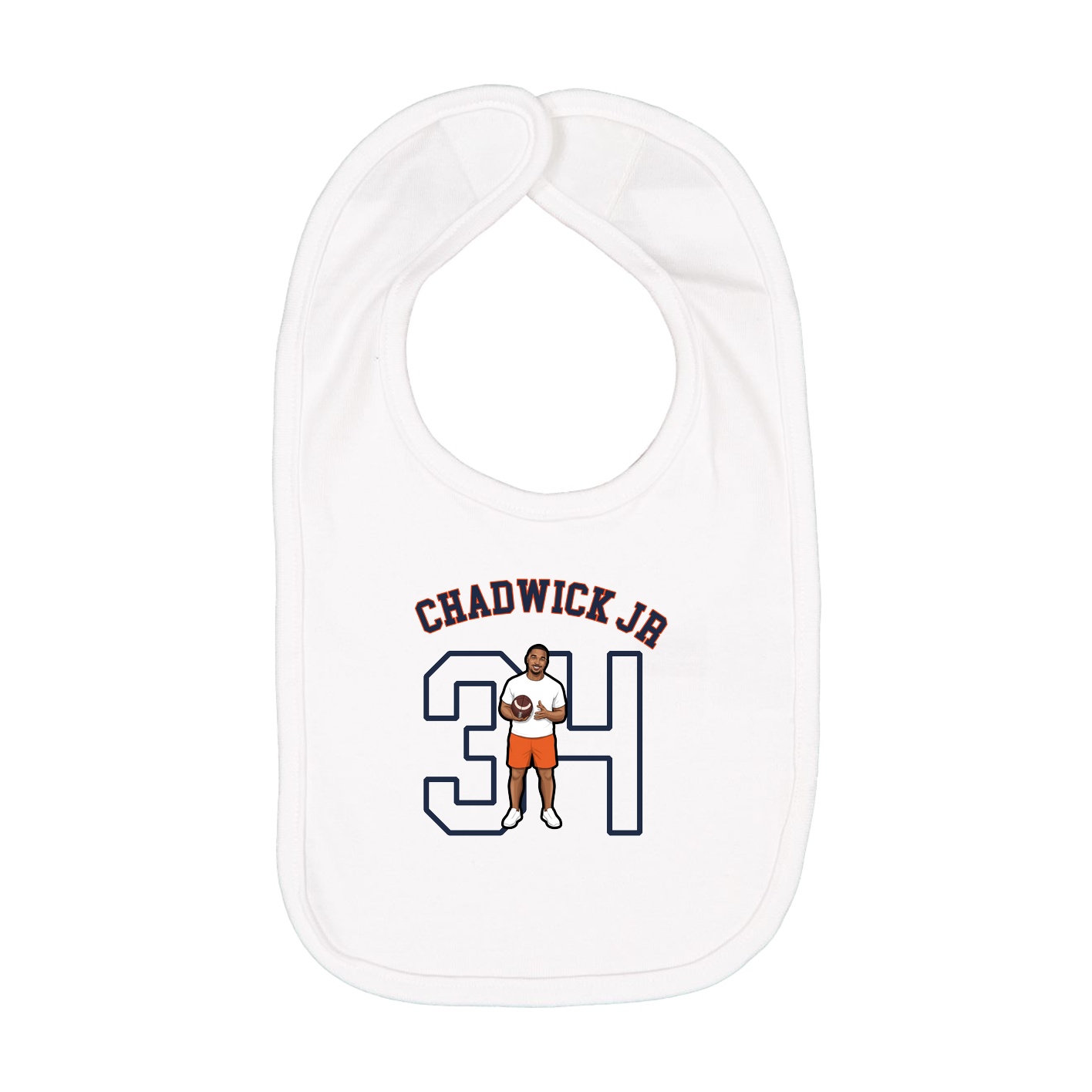 Infant Bib — Shirsey Arch in White
