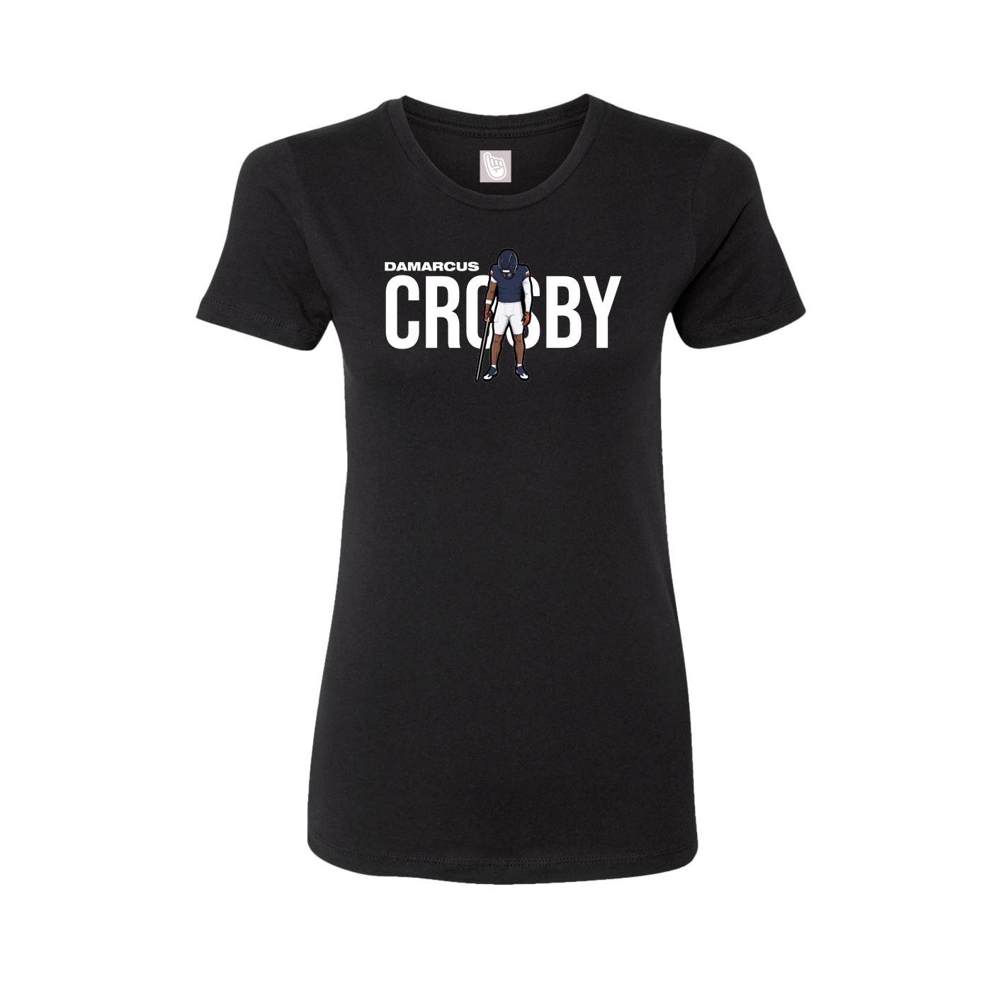 Fitted Women's Tee — Player Name in Black