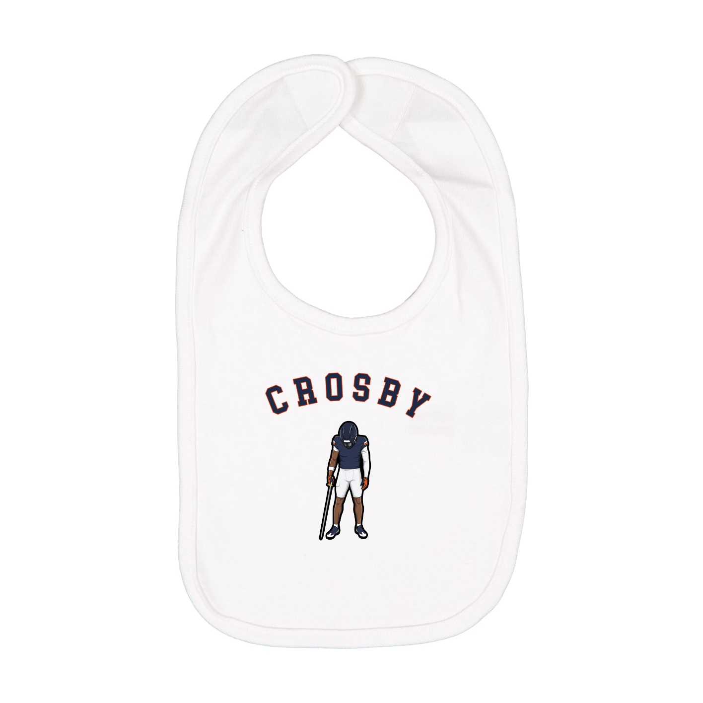 Infant Bib — Shirsey Arch in White