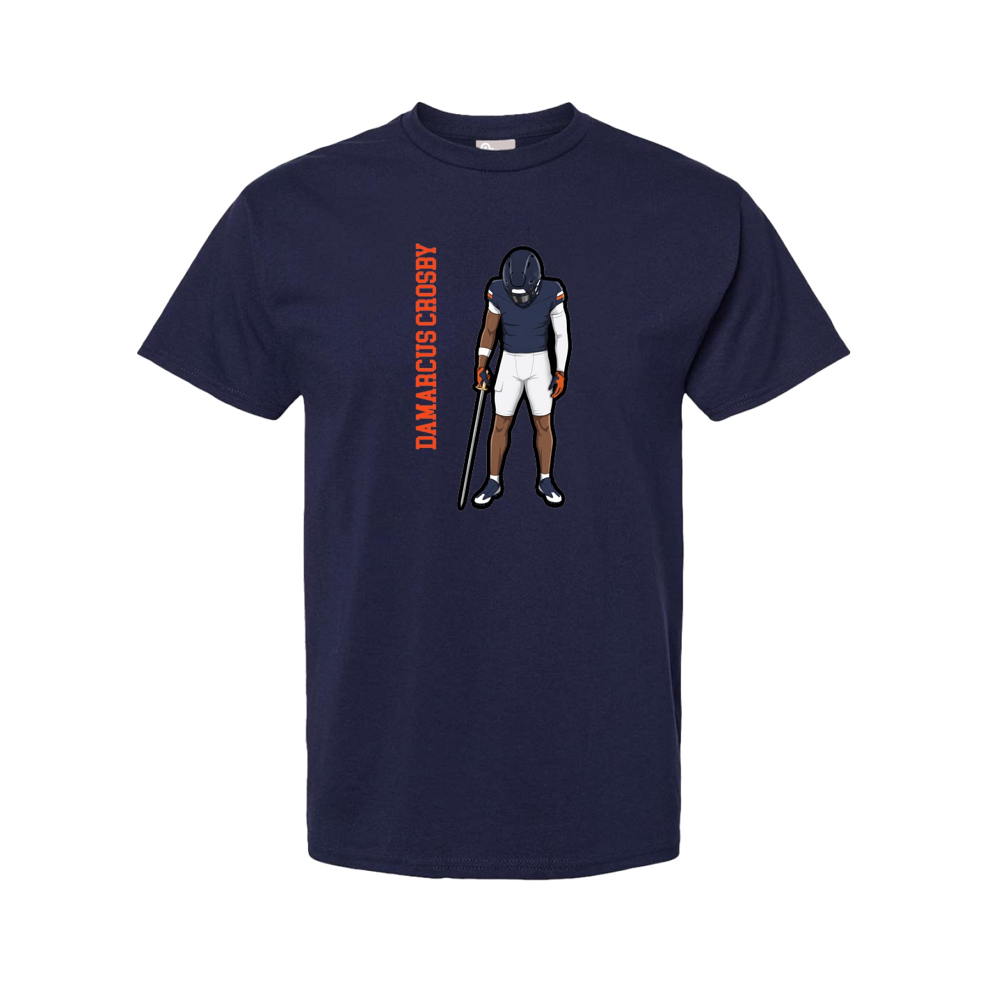 Tee — Name Vertical in Navy