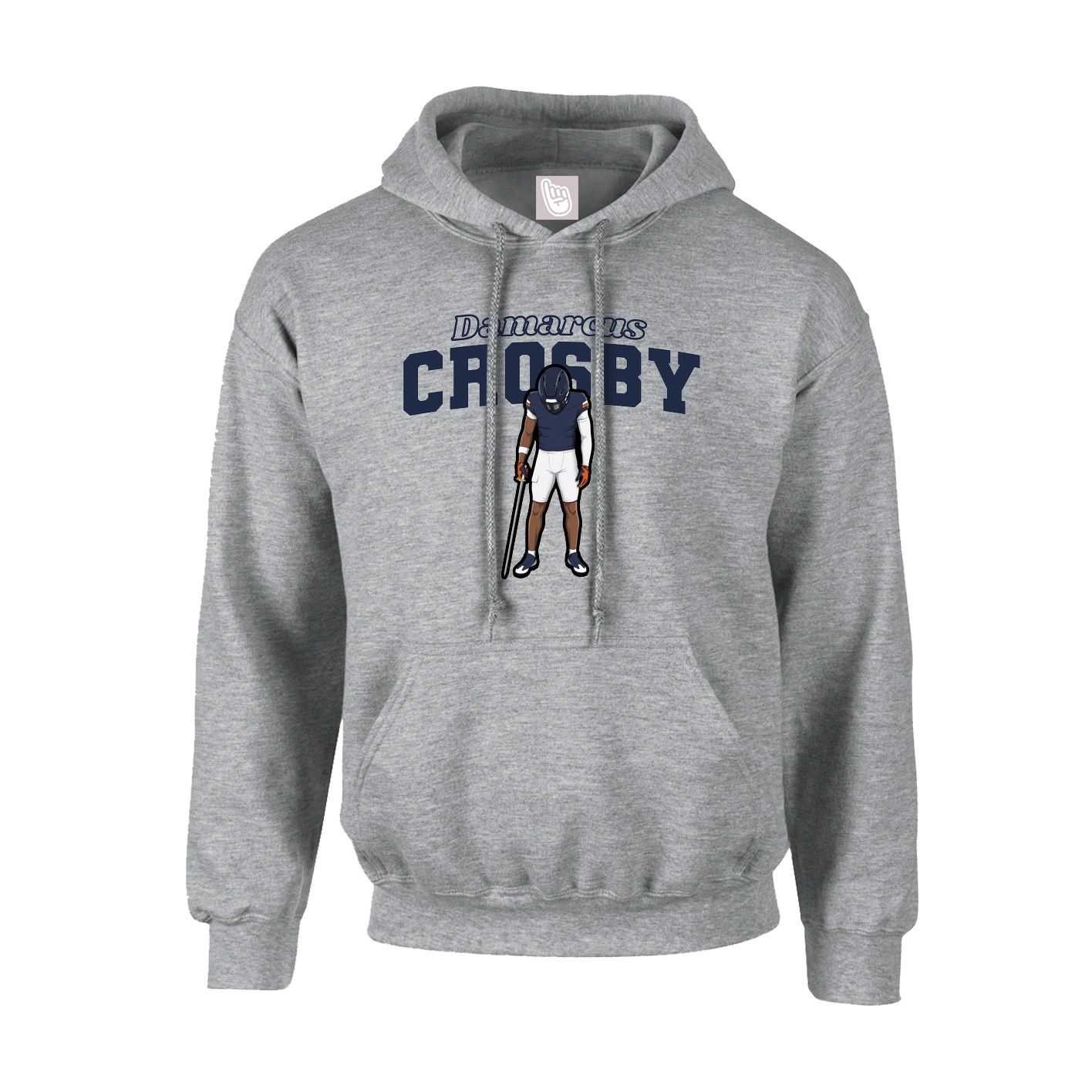 Youth Hoodie — Name Arch in Grey