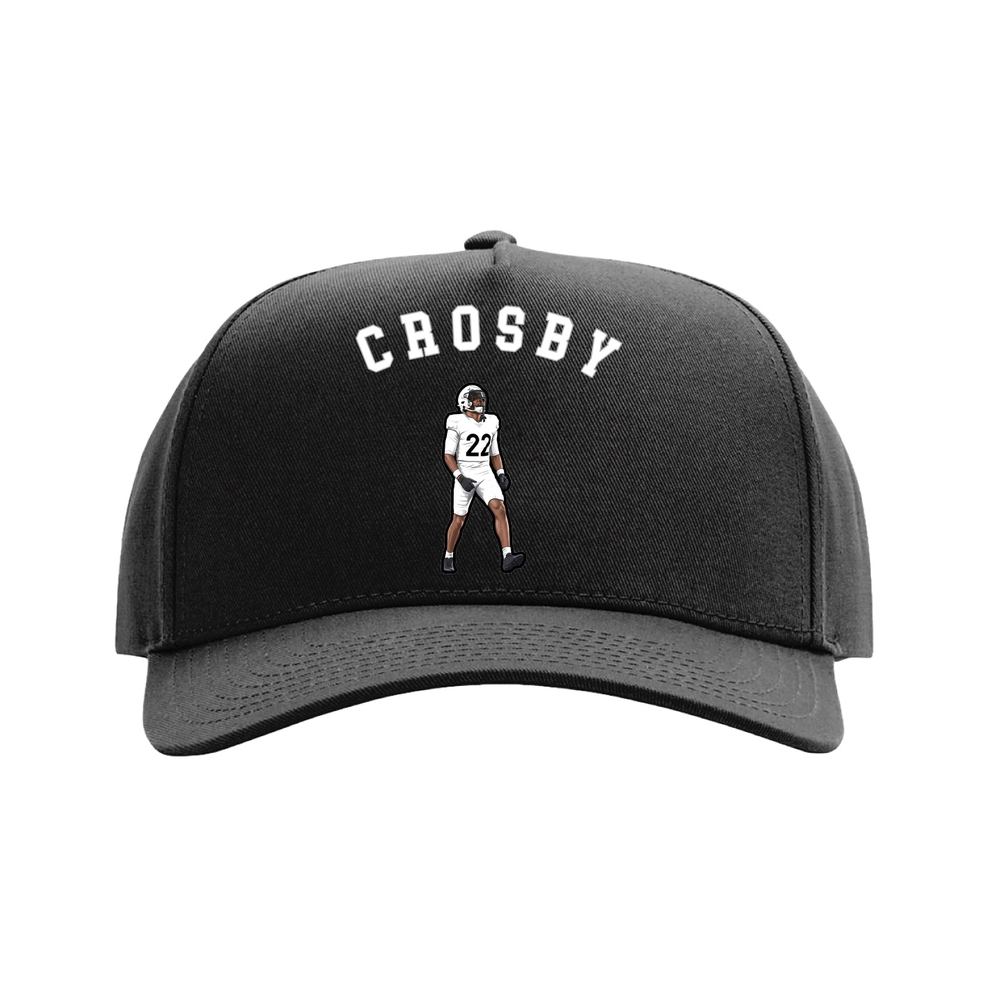 Full Fabric Five-Panel Champ Cap — Shirsey Arch in Black