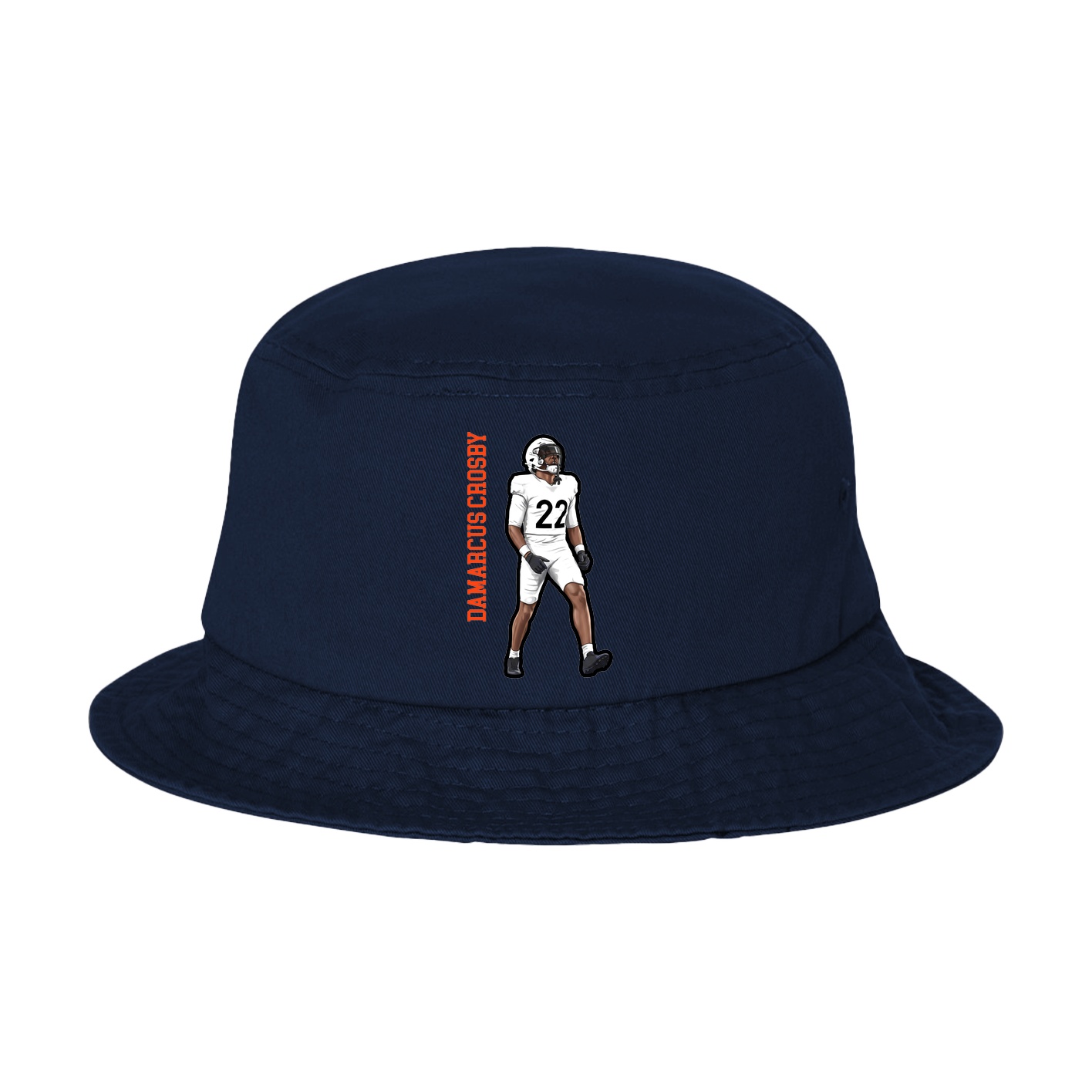 Bucket Cap — Name Vertical in Navy