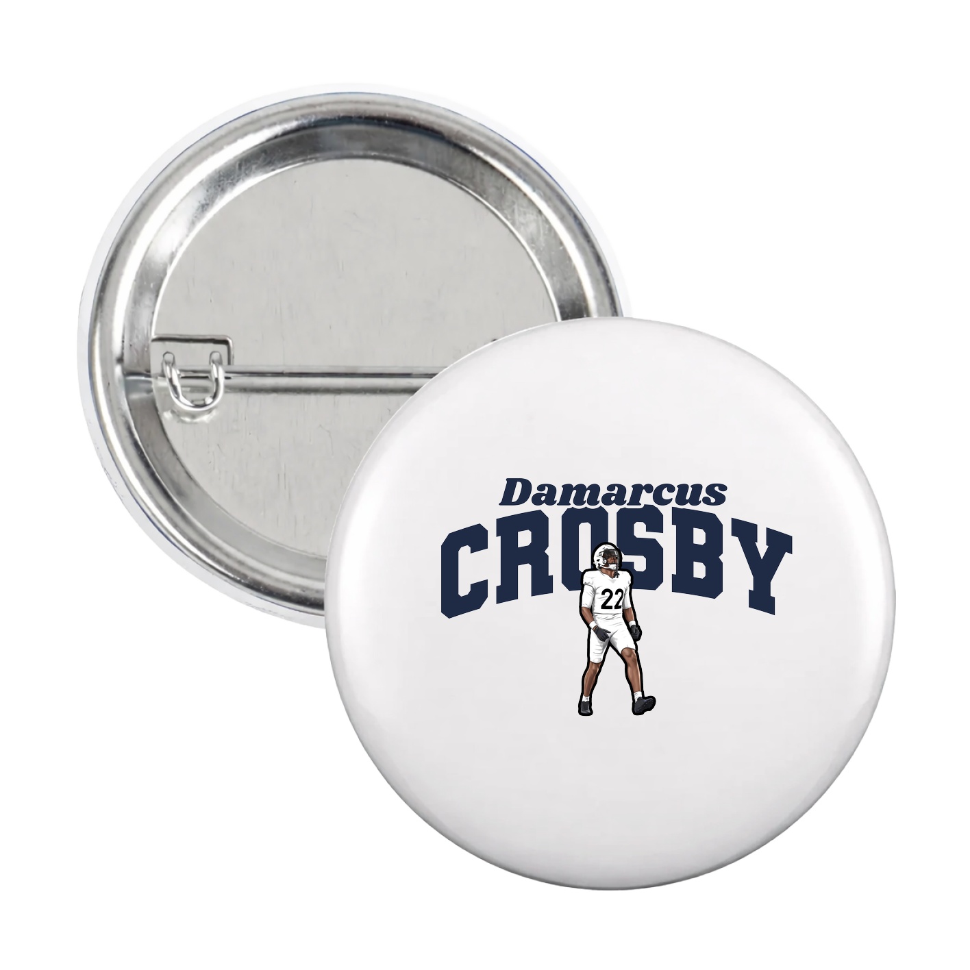 Game Day Button — Signature Arch in White