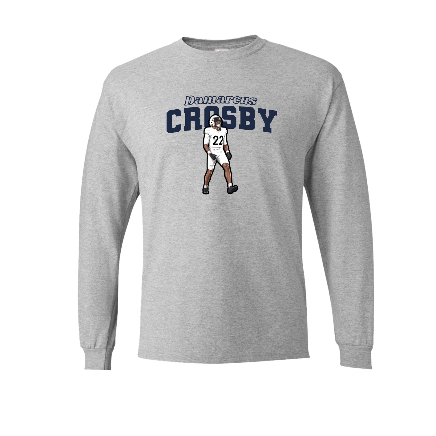 Long Sleeve Tee — Name Arch in Grey