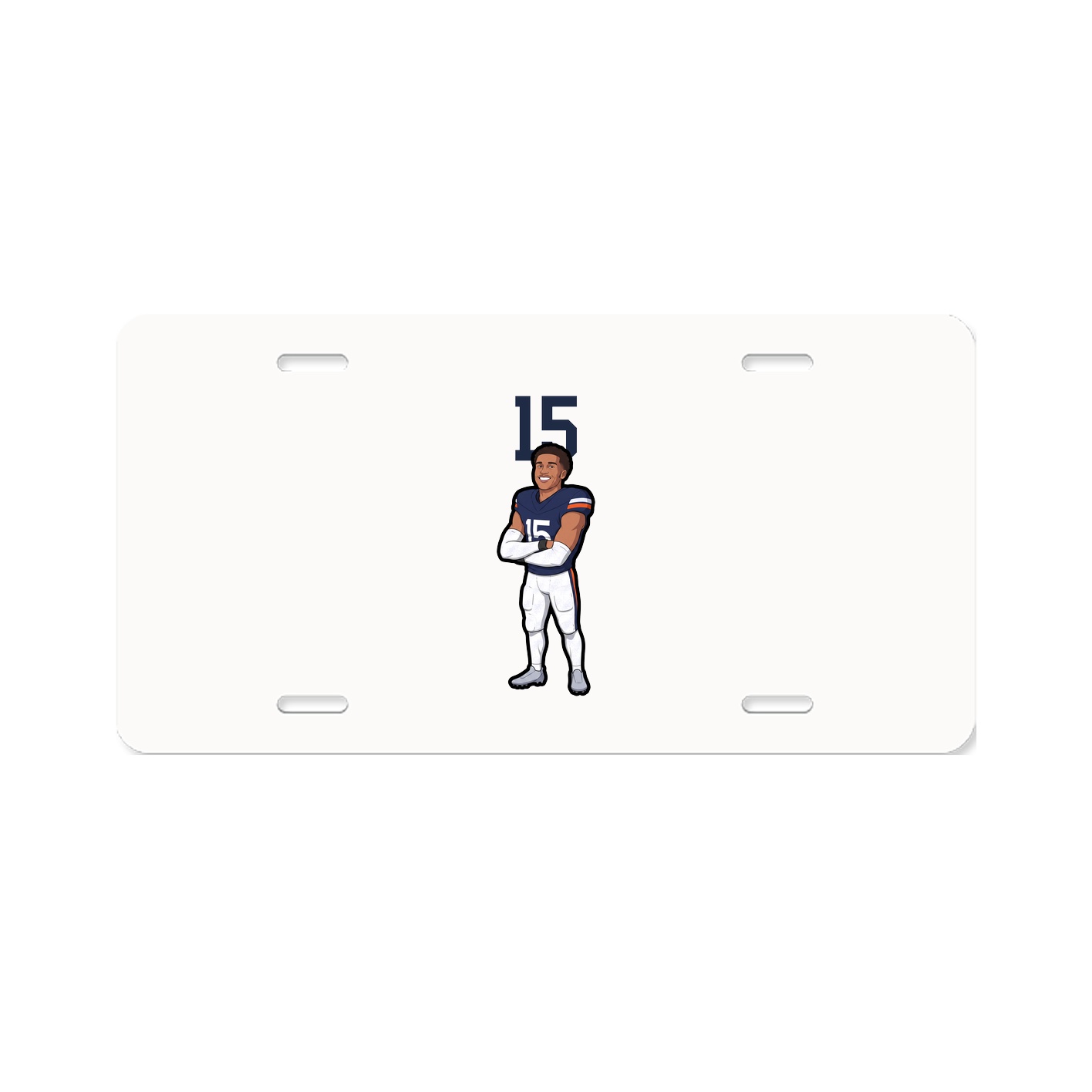 License Plate — Number Top in Classic