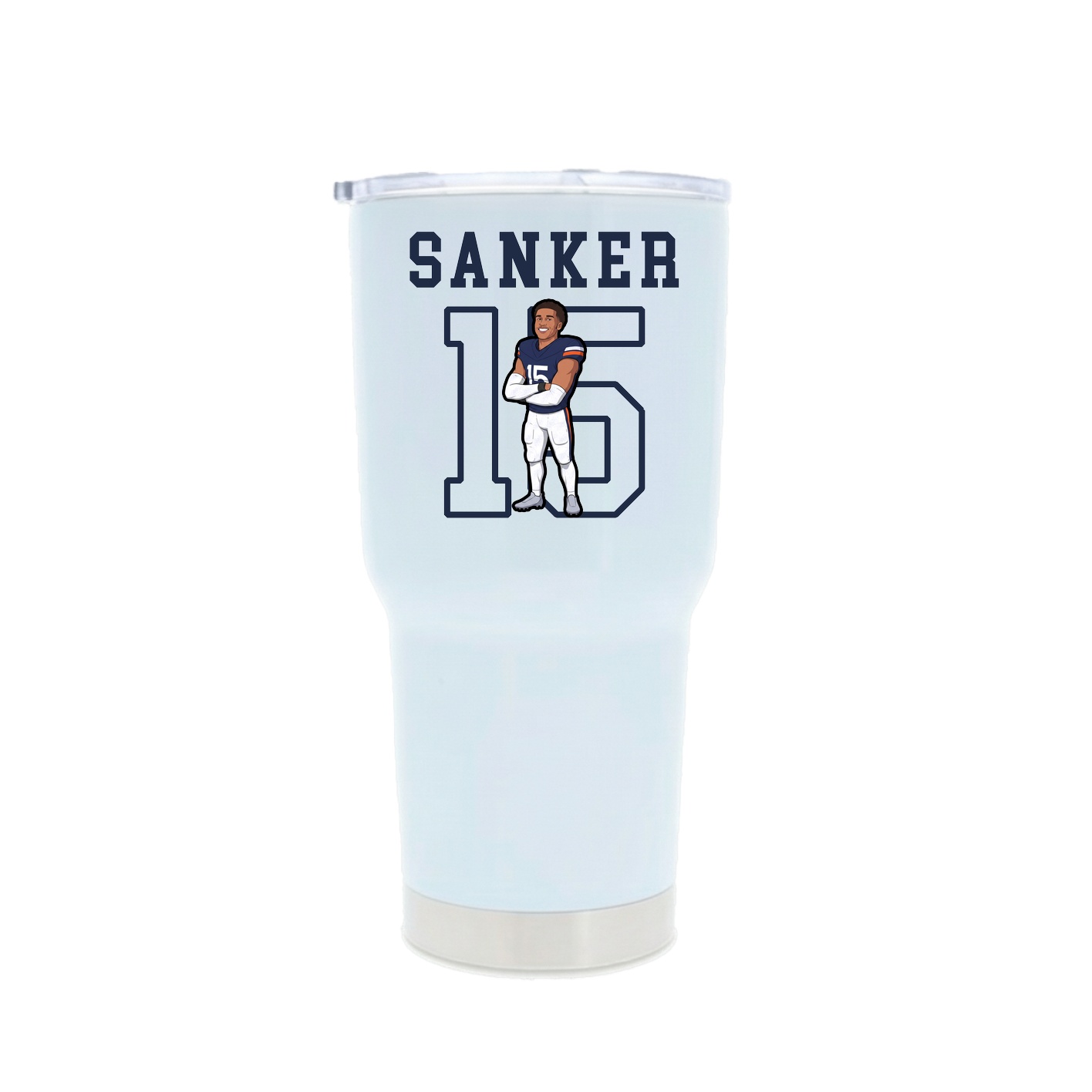 30oz Stainless Steel Tumbler — Shirsey in White