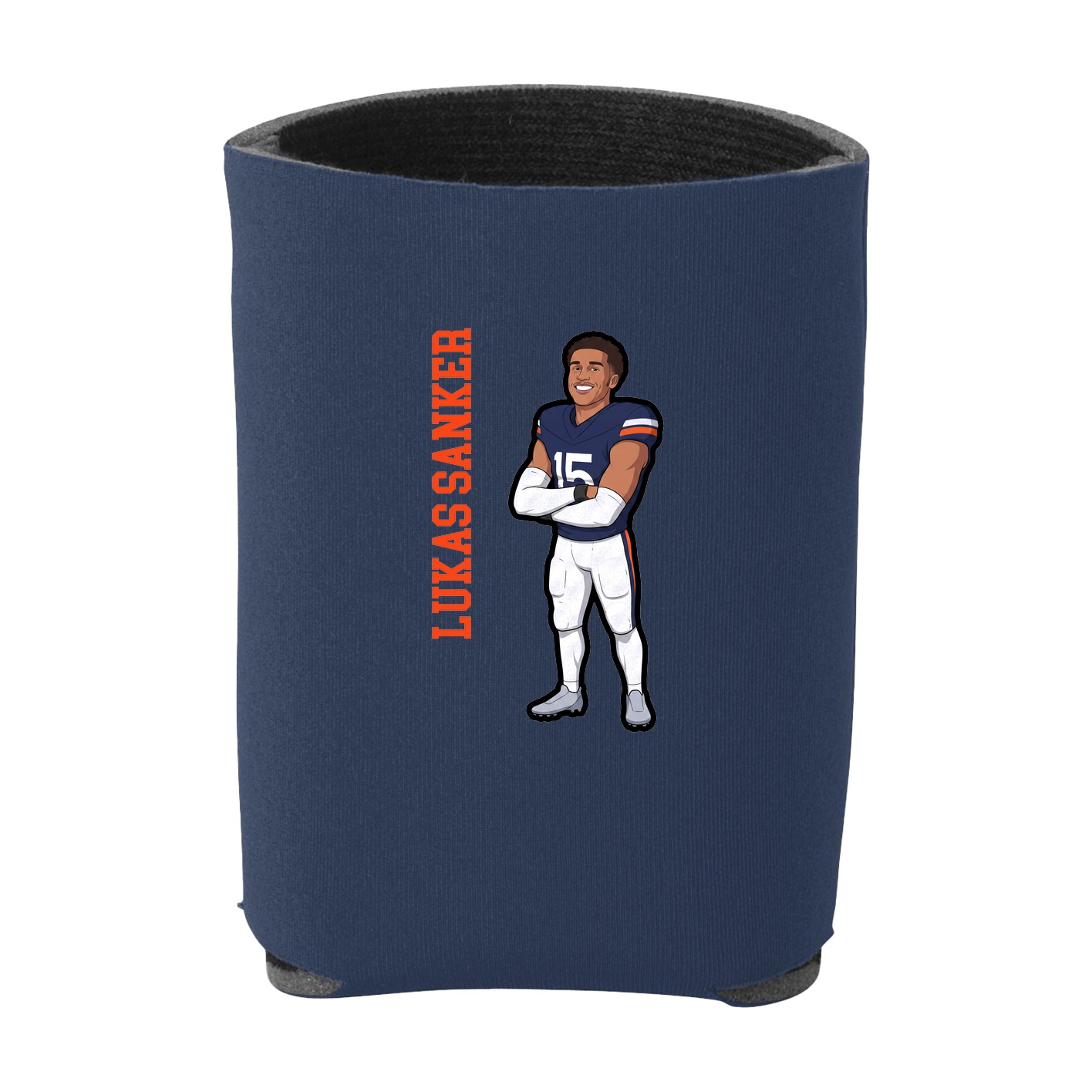 Can Holder — Name Vertical in Navy